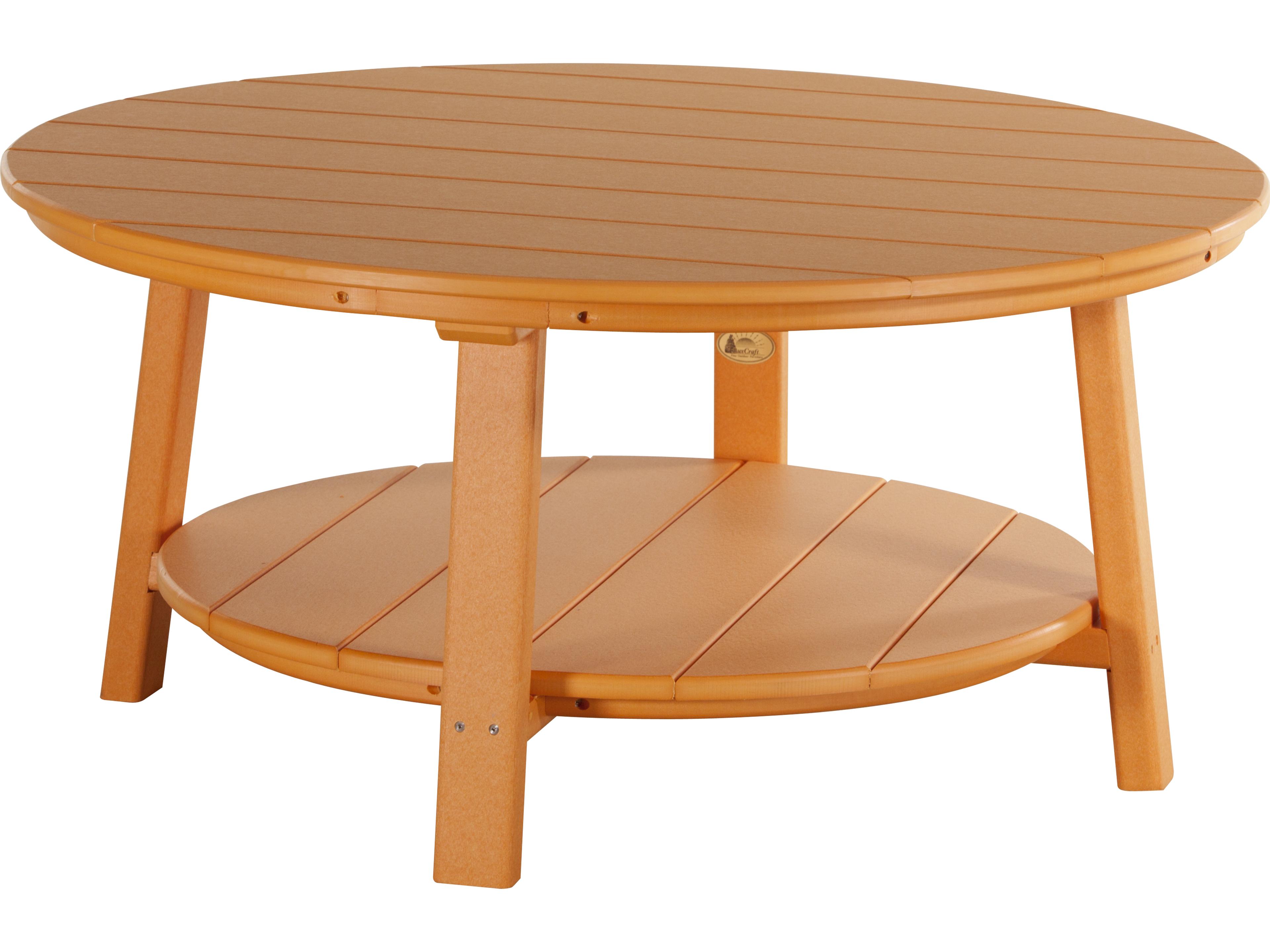 LuxCraft Recycled Plastic Round Deluxe Outdoor Conversation Table