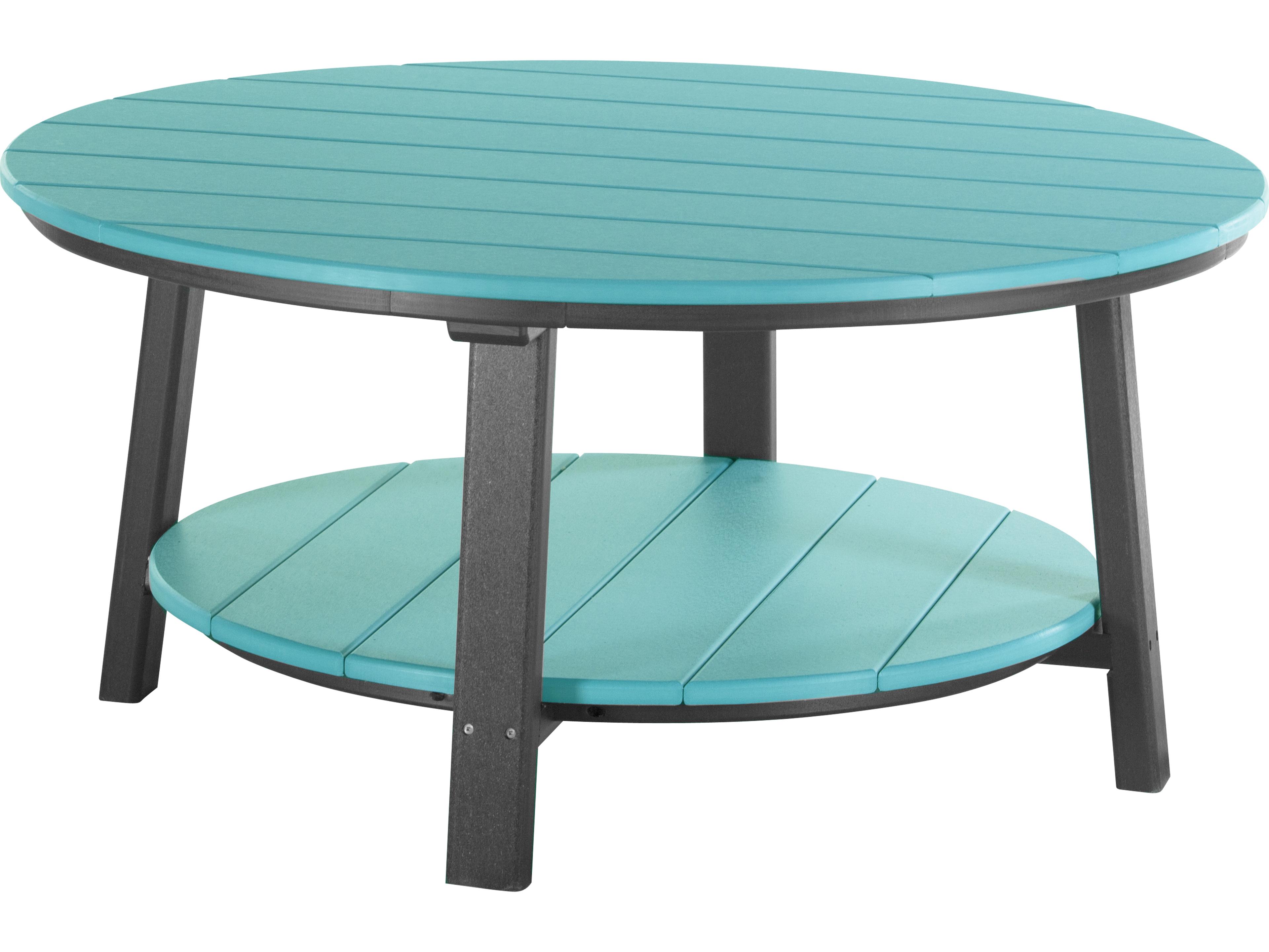 LuxCraft Recycled Plastic Round Deluxe Outdoor Conversation Table