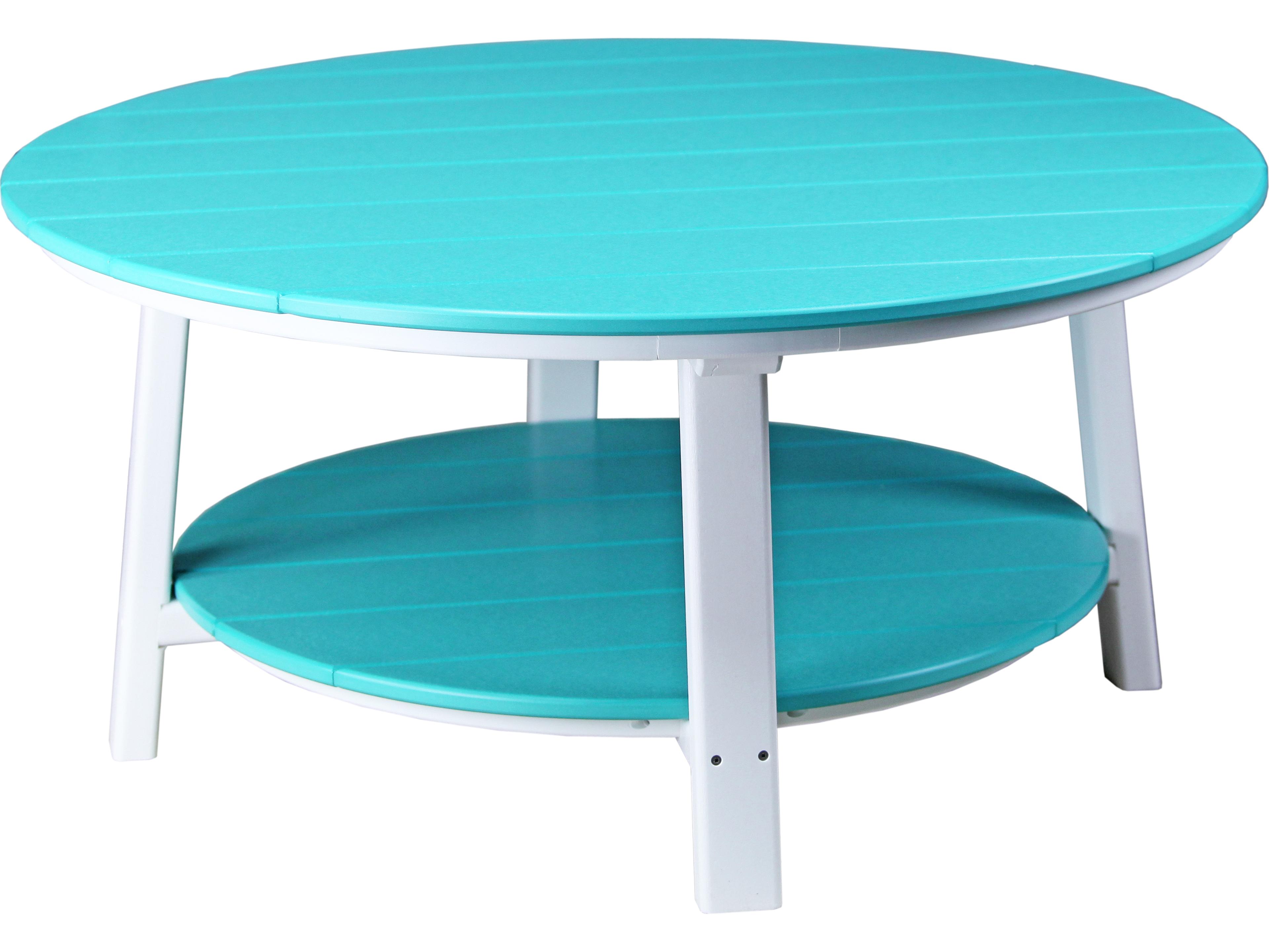 LuxCraft Recycled Plastic Round Deluxe Outdoor Conversation Table