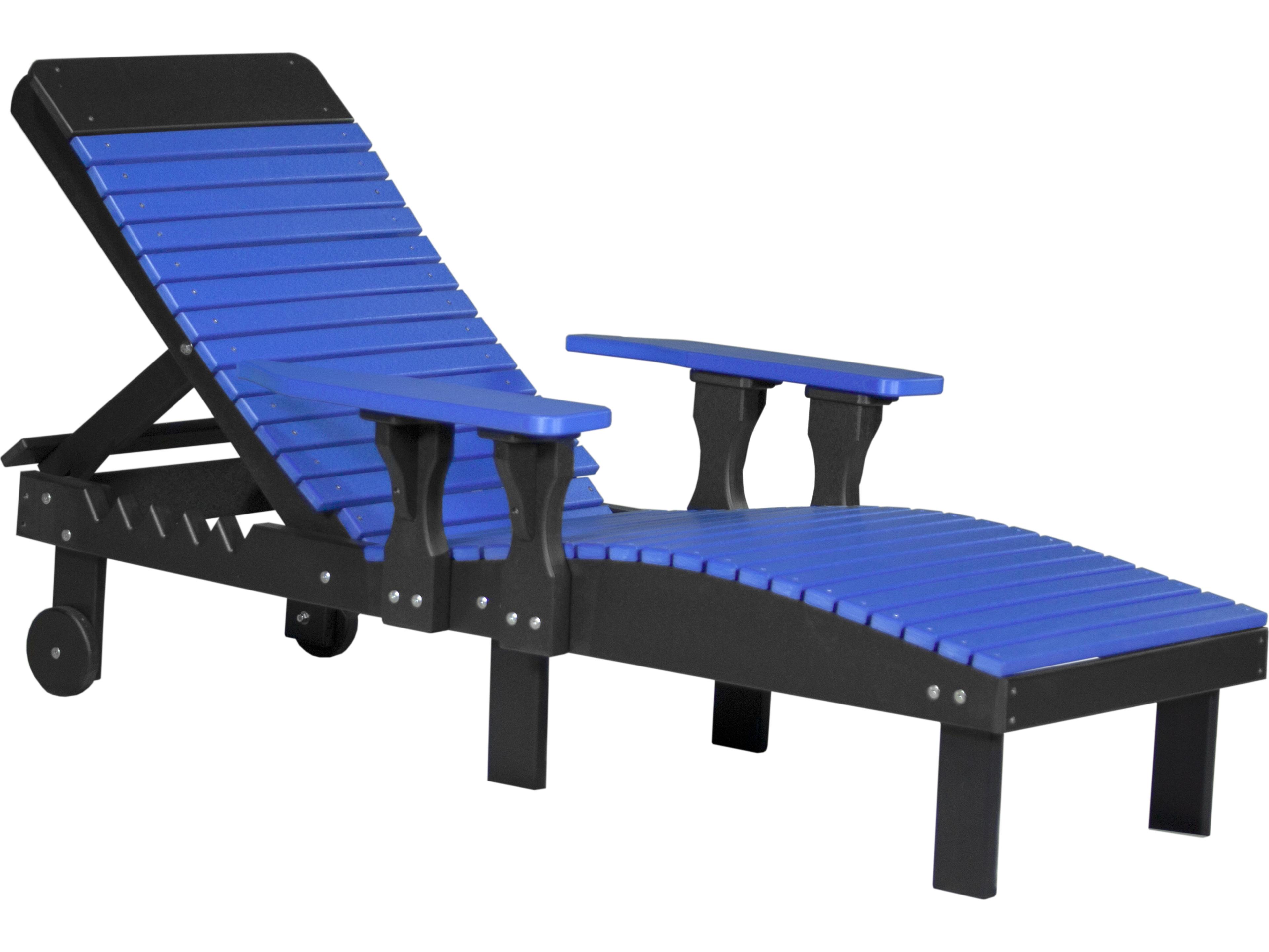 LuxCraft Recycled Plastic Outdoor Patio Chaise Lounge