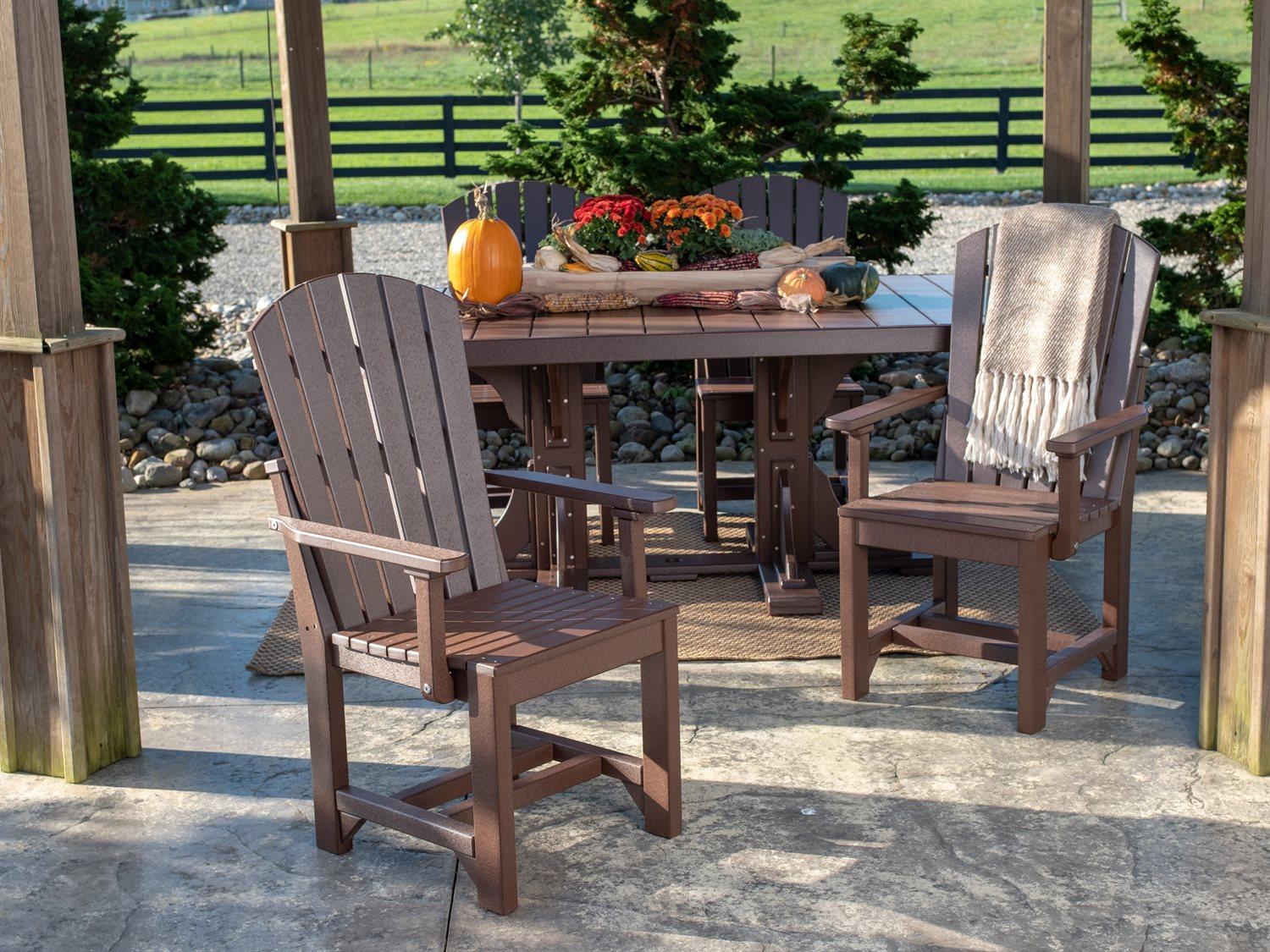 LuxCraft Recycled Plastic Outdoor Patio Dining Set