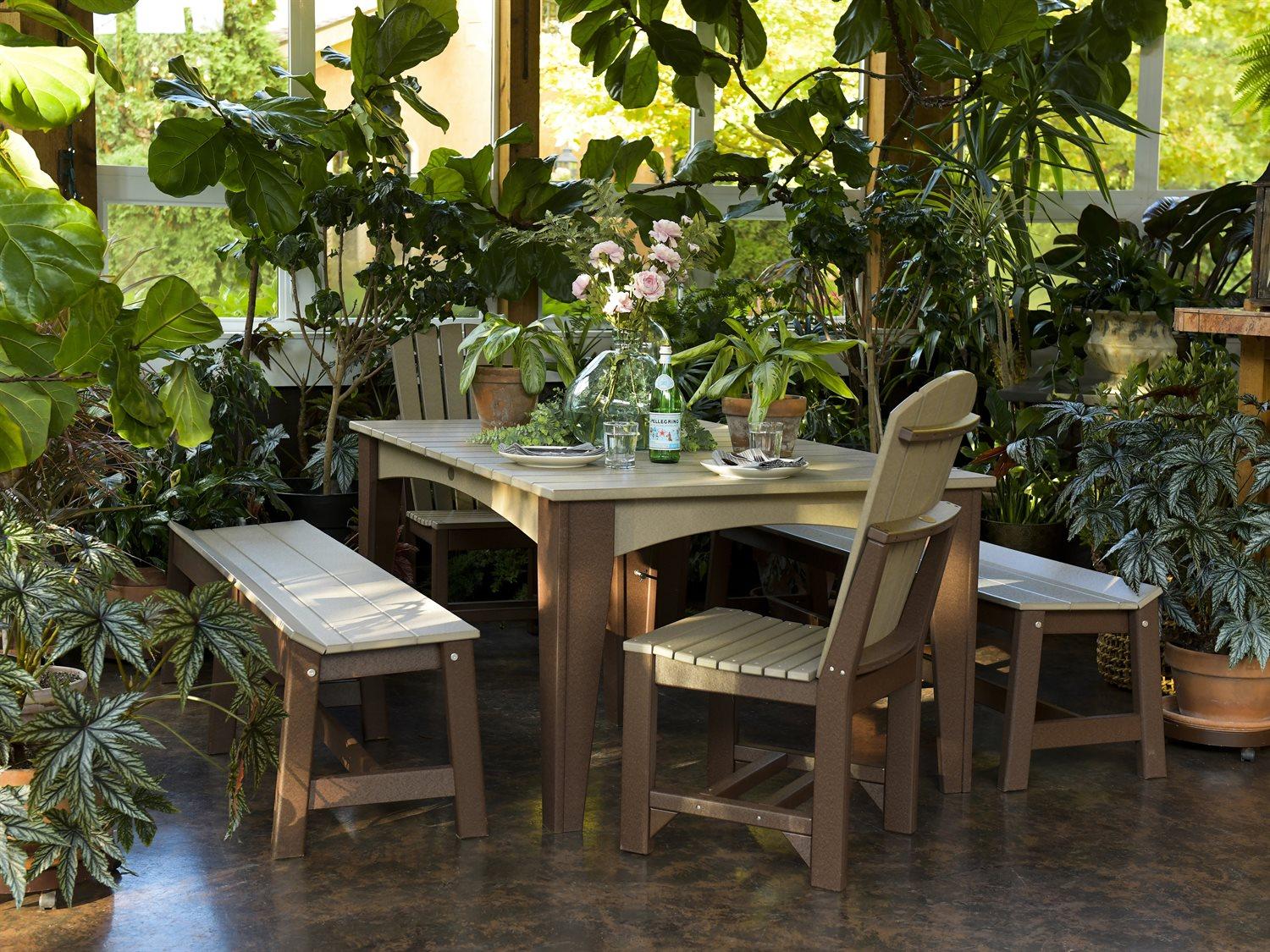 LuxCraft Recycled Plastic Outdoor Dining Set