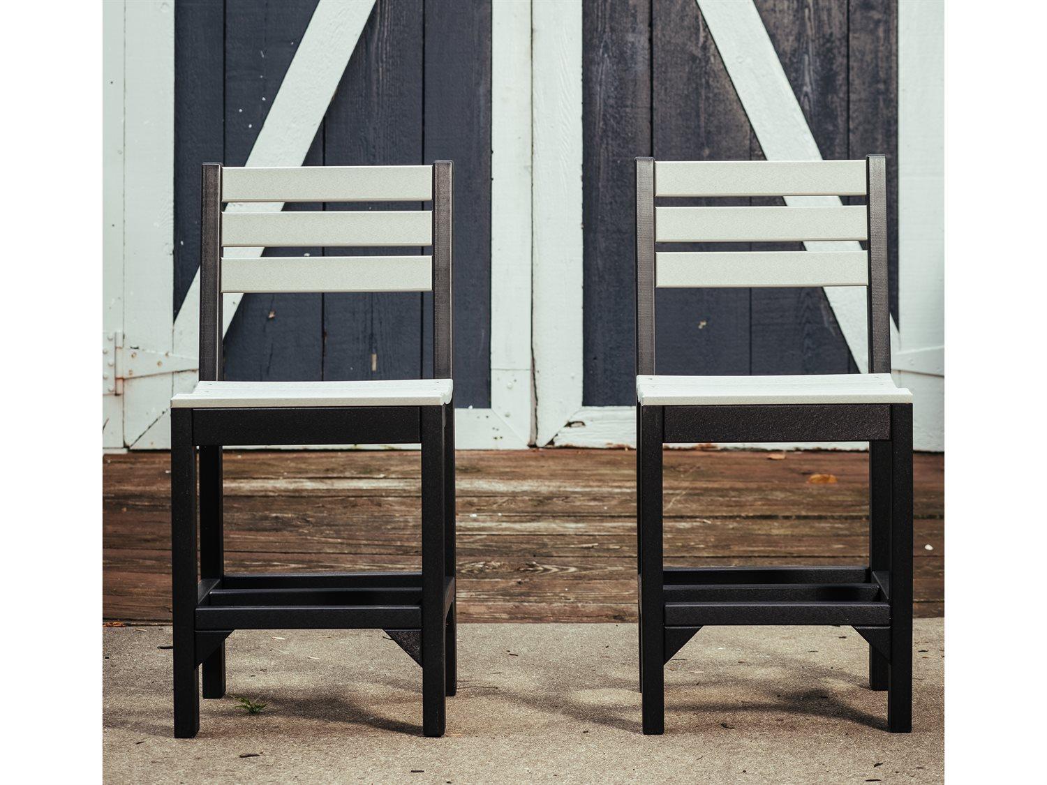 LuxCraft Recycled Plastic Counter Chair Set