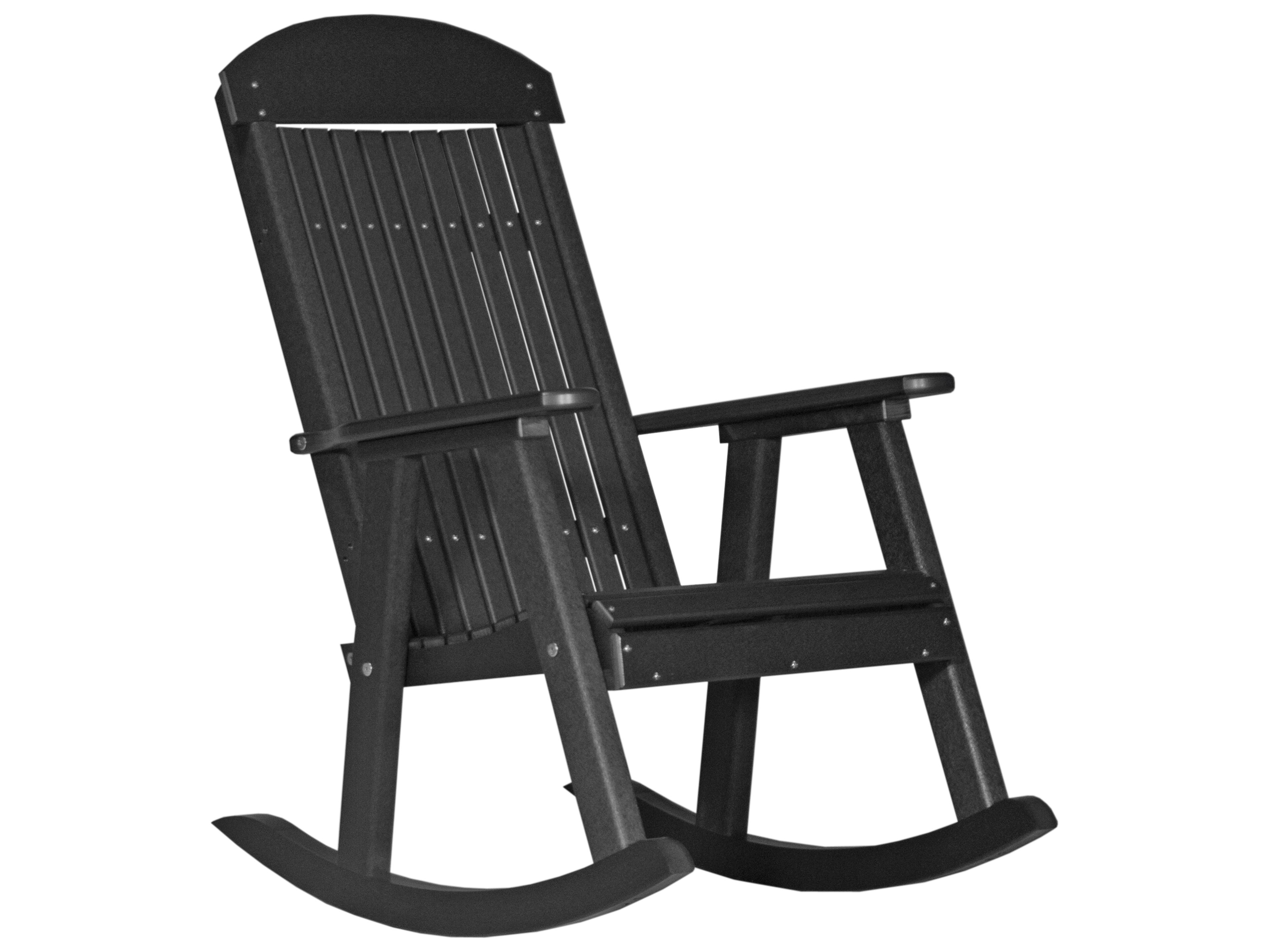 LuxCraft Recycled Plastic Porch Patio Rocker