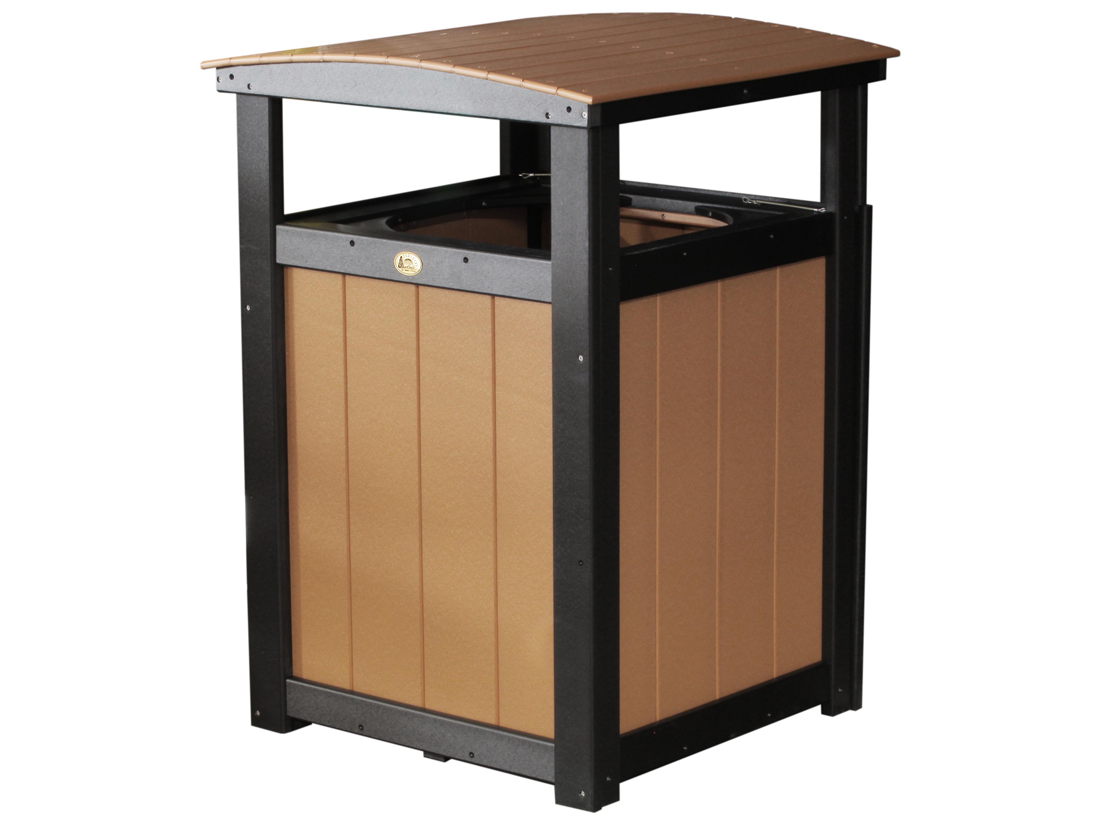 LuxCraft Recycled Plastic Trash Can