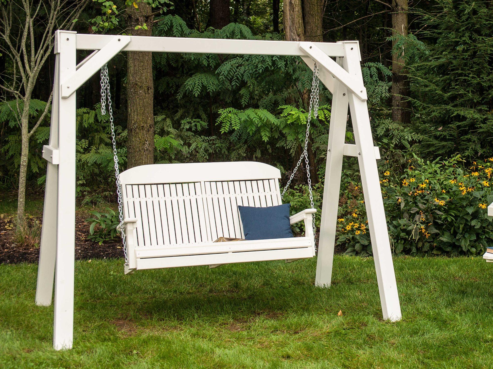 LuxCraft Recycled Plastic Outdoor Patio Swing Set