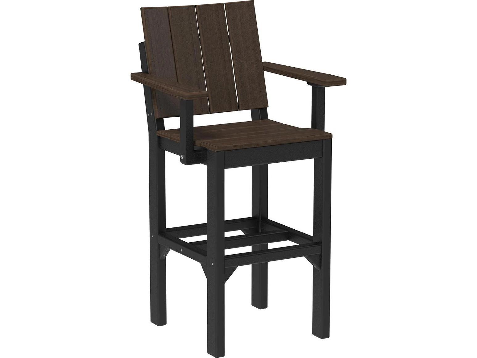 LuxCraft Recycled Plastic Urban Bar Height Arm Chair