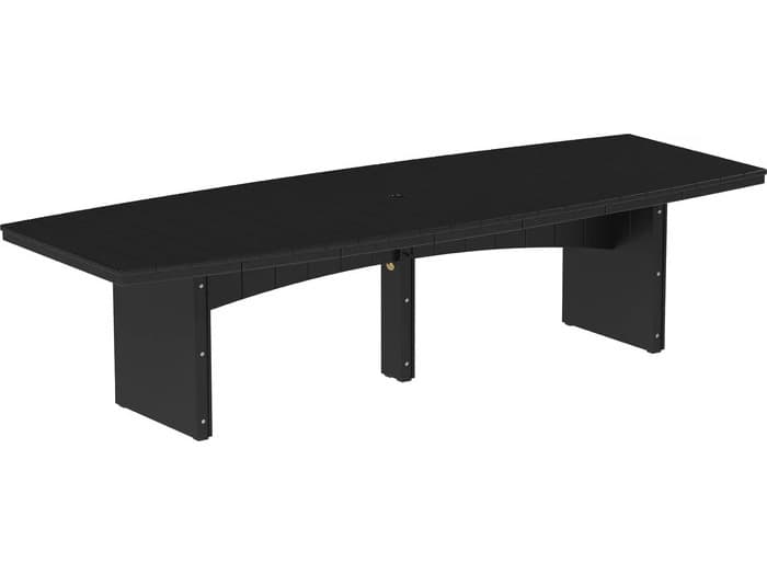 LuxCraft Recycled Plastic Urban 4' x 10' Oval Bar Height Table with Umbrella Hole