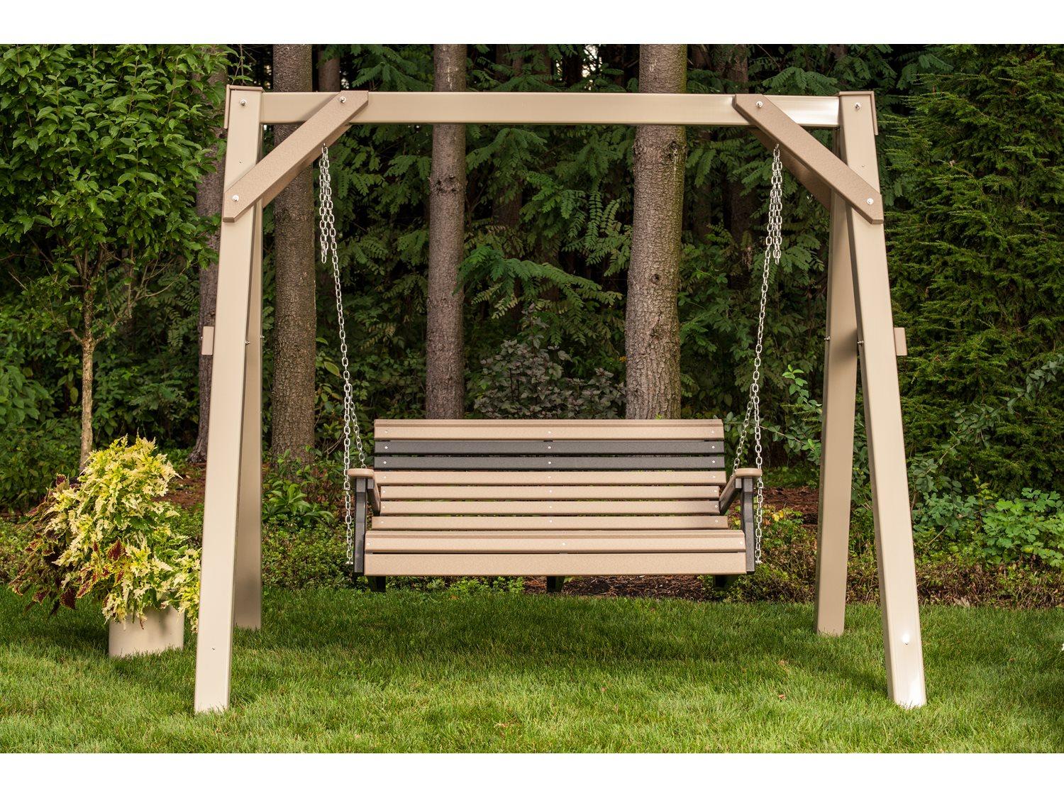 LuxCraft Recycled Plastic Outdoor Swing Set