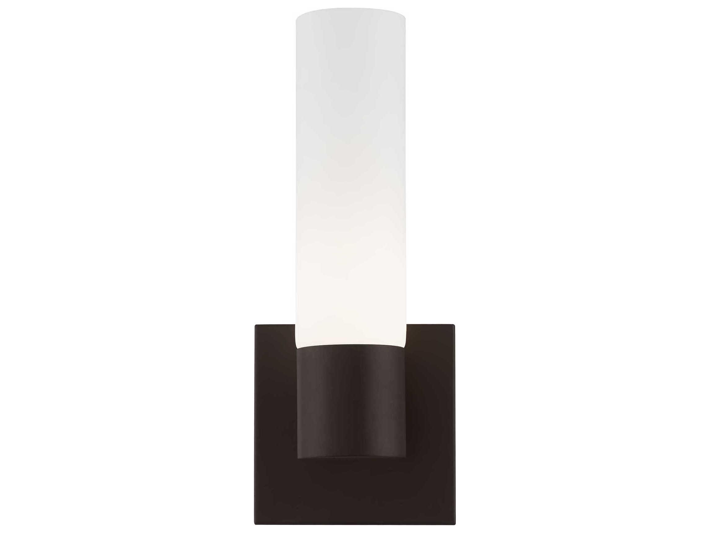 Livex Lighting Aero 1-Light Bronze With Antique Brass Accent Glass Wall Sconce
