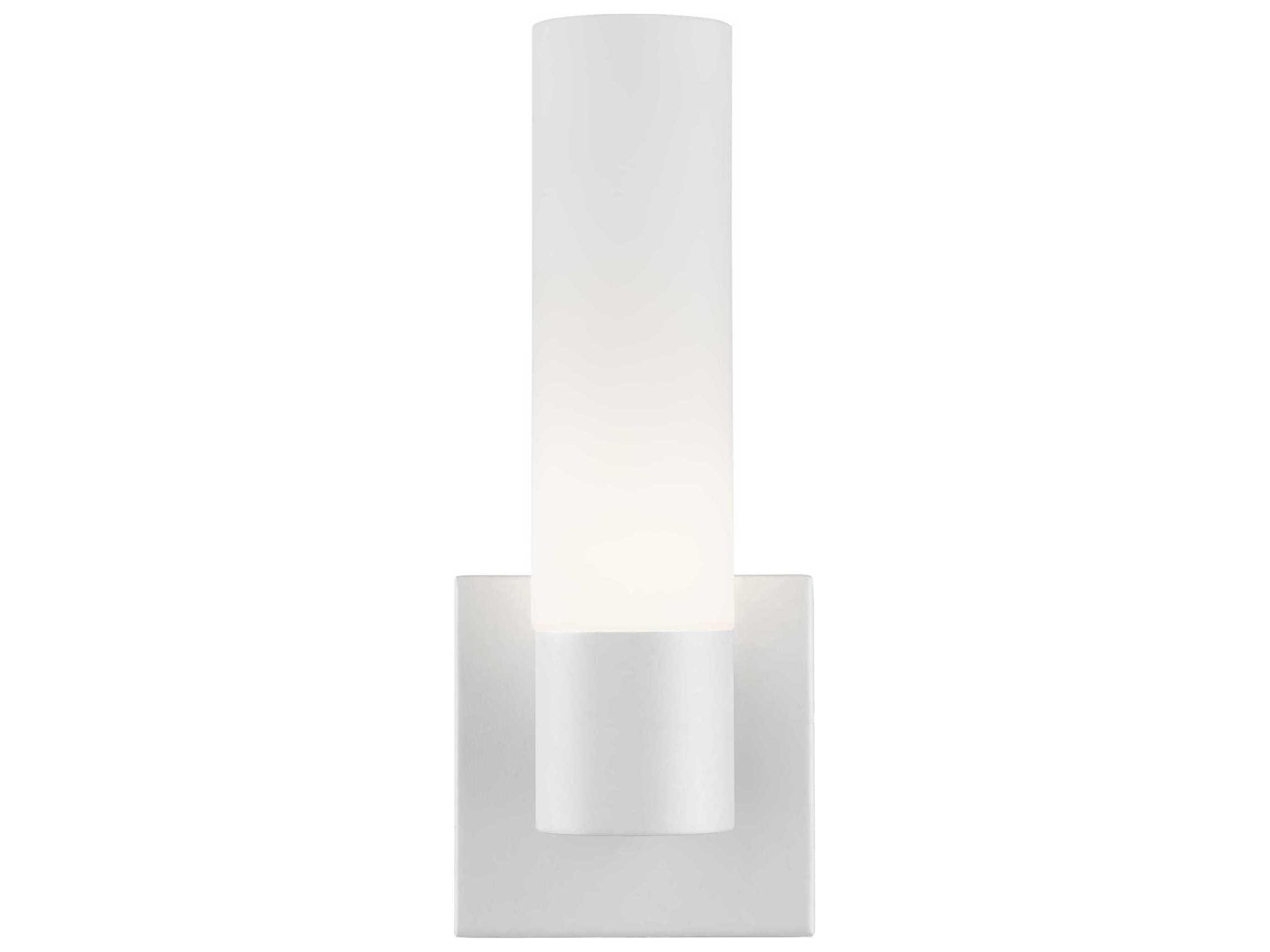 Livex Lighting Aero 1-Light Textured White With Antique Brass Accent Glass Wall Sconce