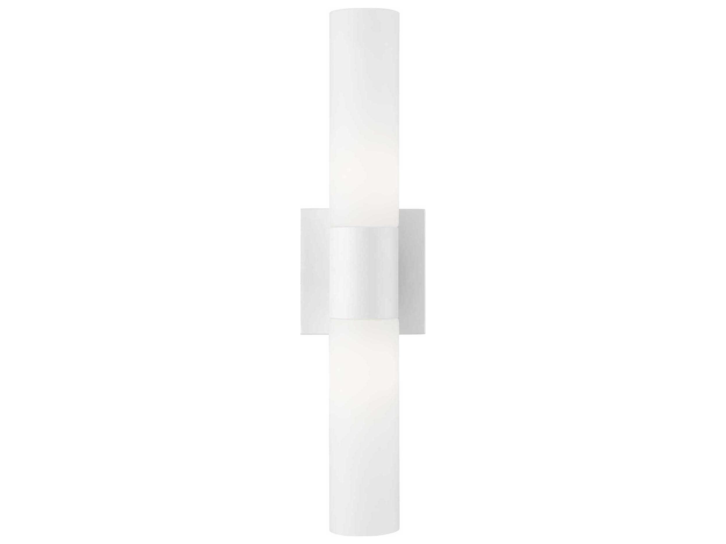 Livex Lighting Aero 2-Light Nickel Glass Wall Sconce