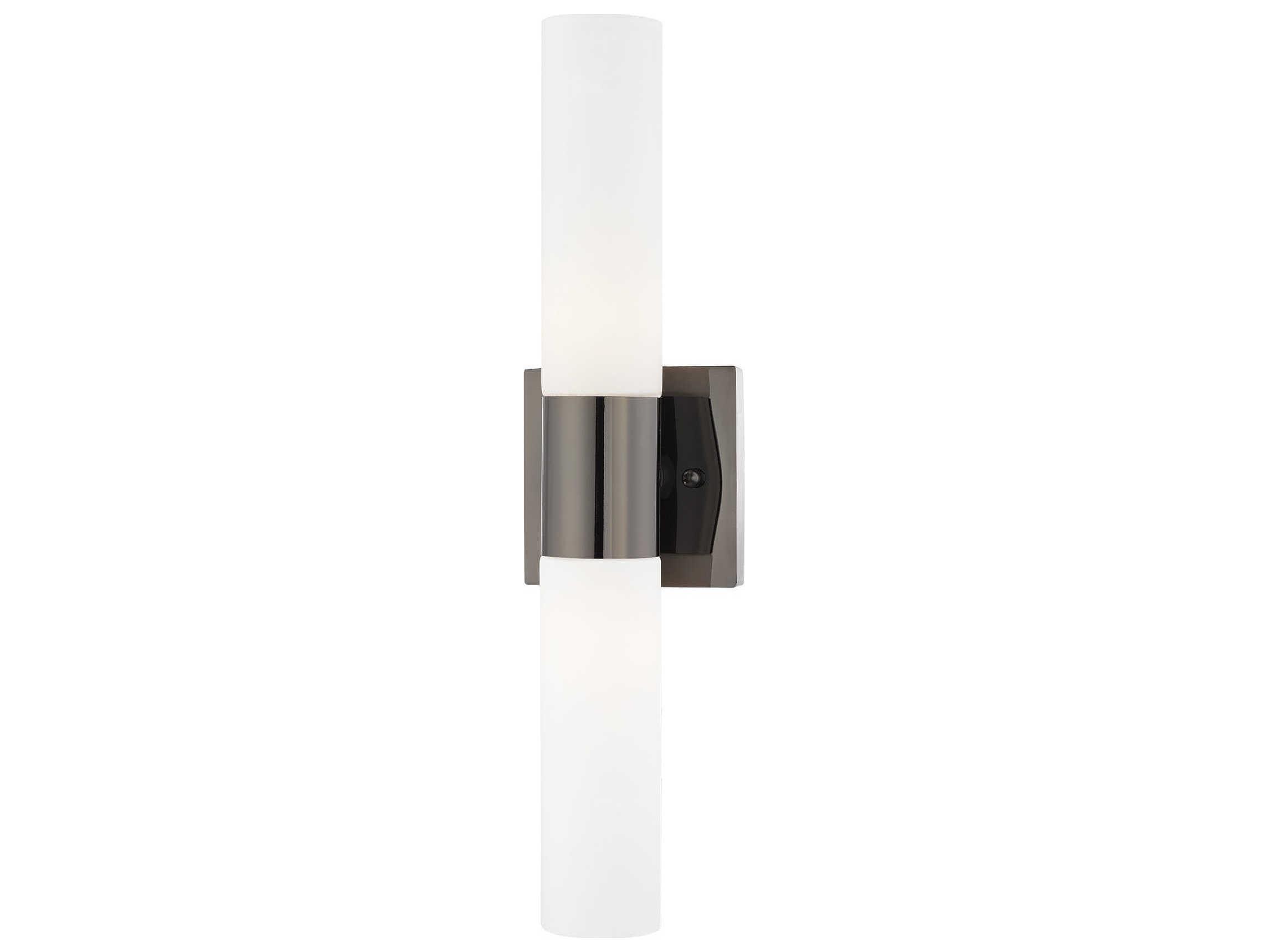 Livex Lighting Aero Black Chrome Glass Wall Sconce