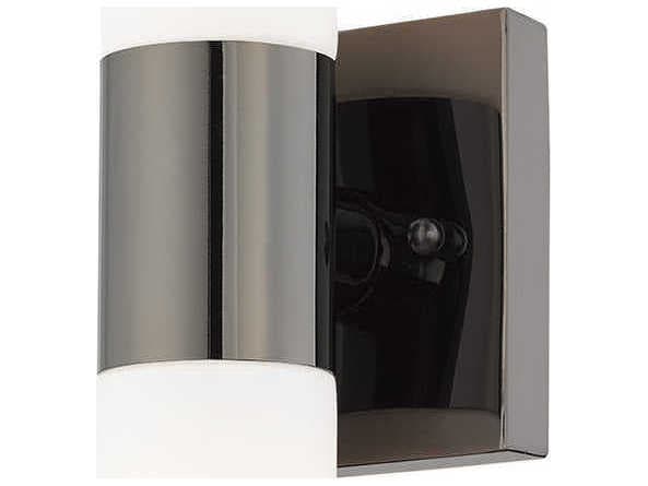 Livex Lighting Aero Black Chrome Glass Wall Sconce