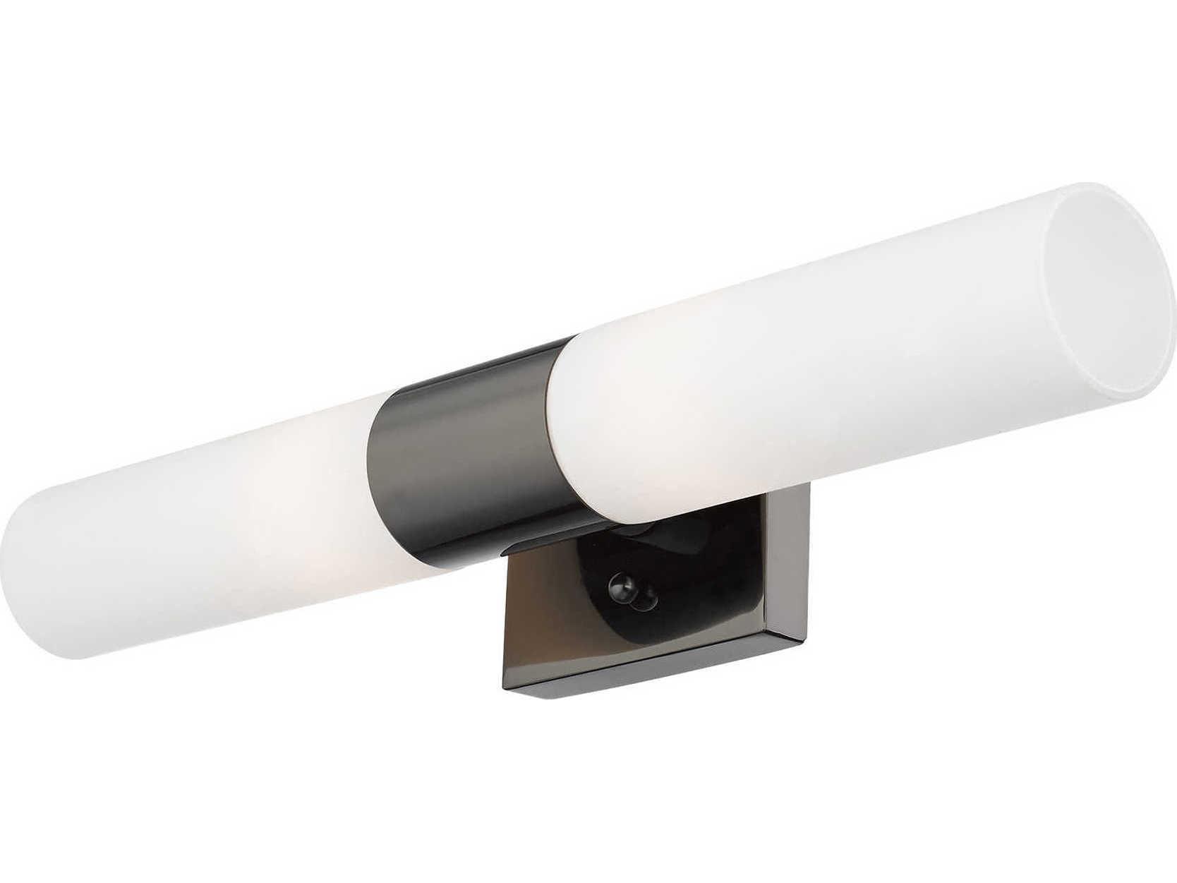 Livex Lighting Aero Black Chrome Glass Wall Sconce