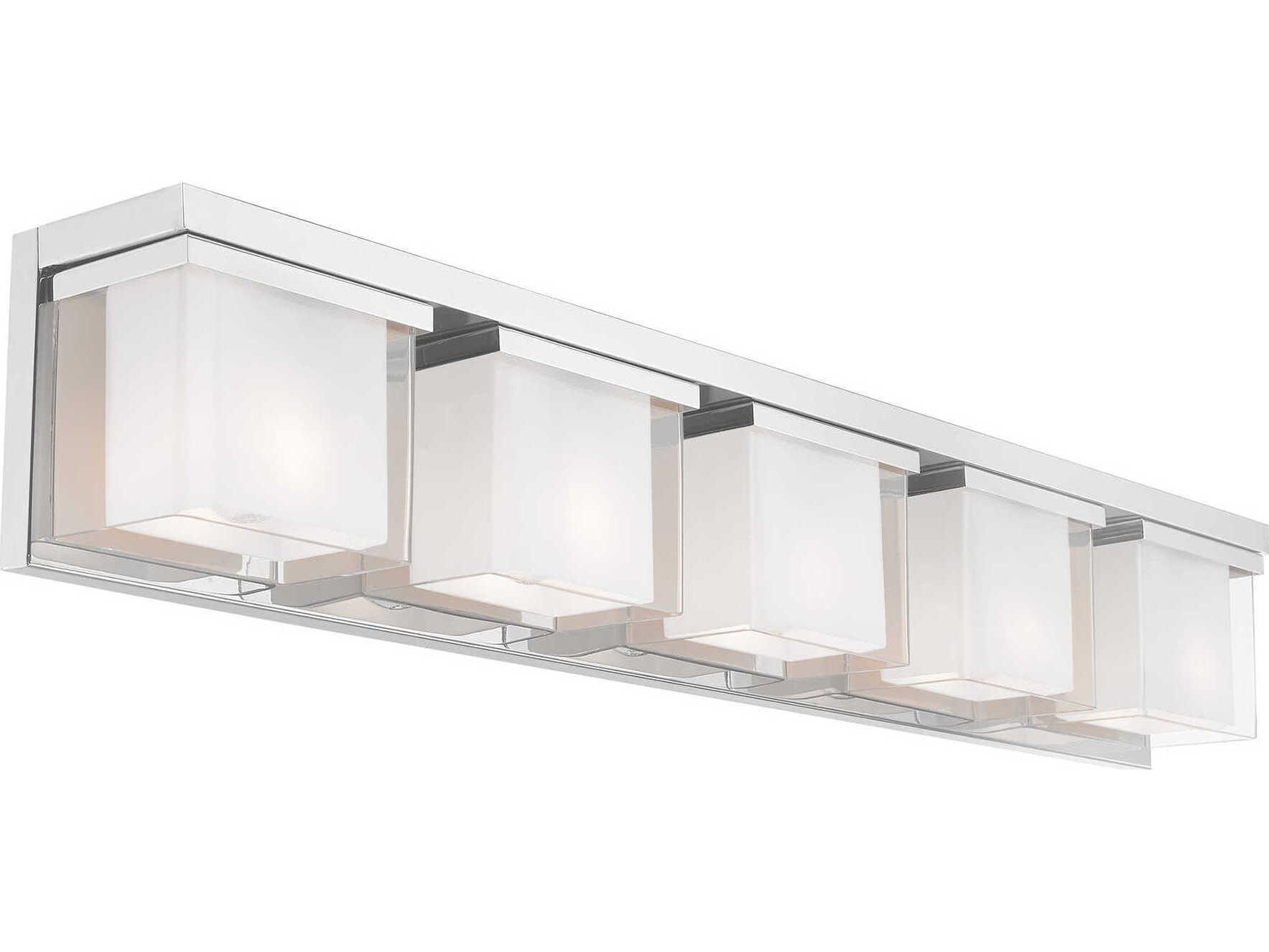 Livex Lighting Duval 5-Light Polished Chrome Glass Vanity Light