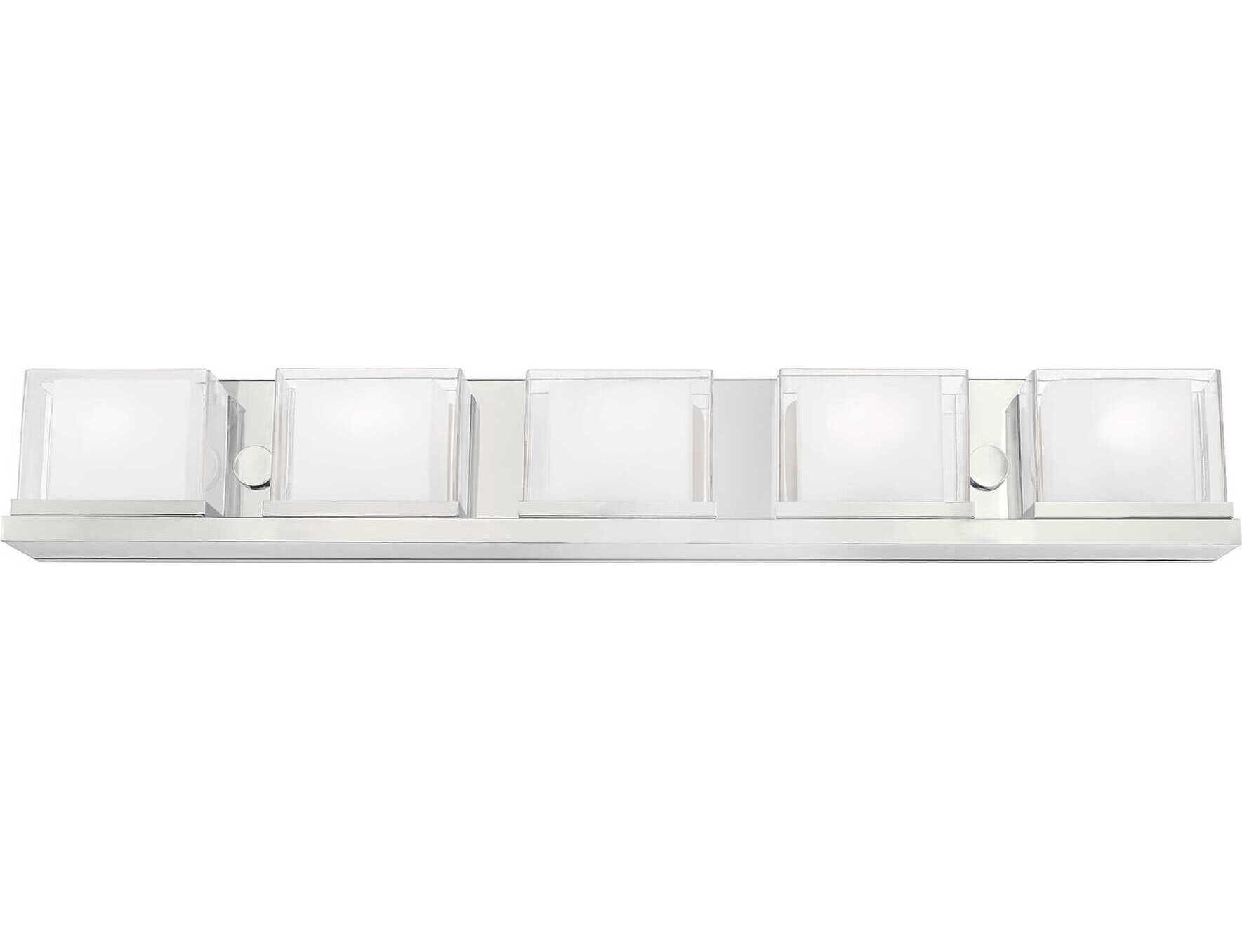 Livex Lighting Duval 5-Light Polished Chrome Glass Vanity Light