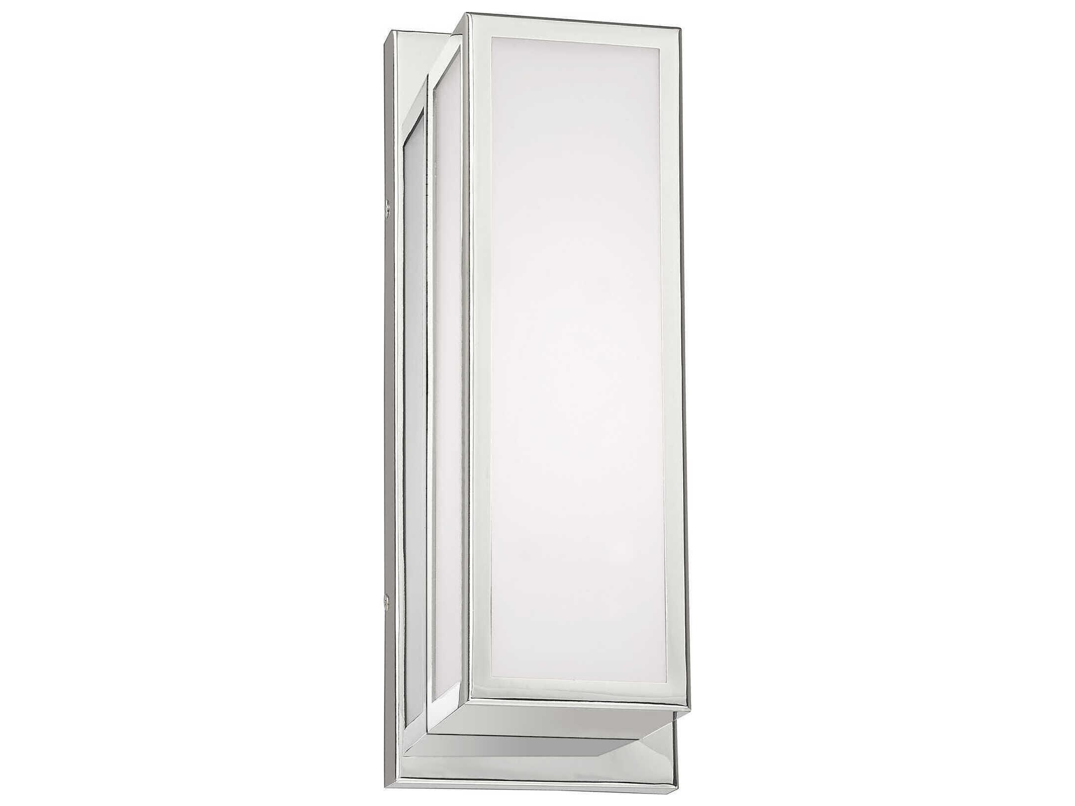 Livex Lighting Sutter 1-Light Polished Chrome White Glass LED Wall Sconce