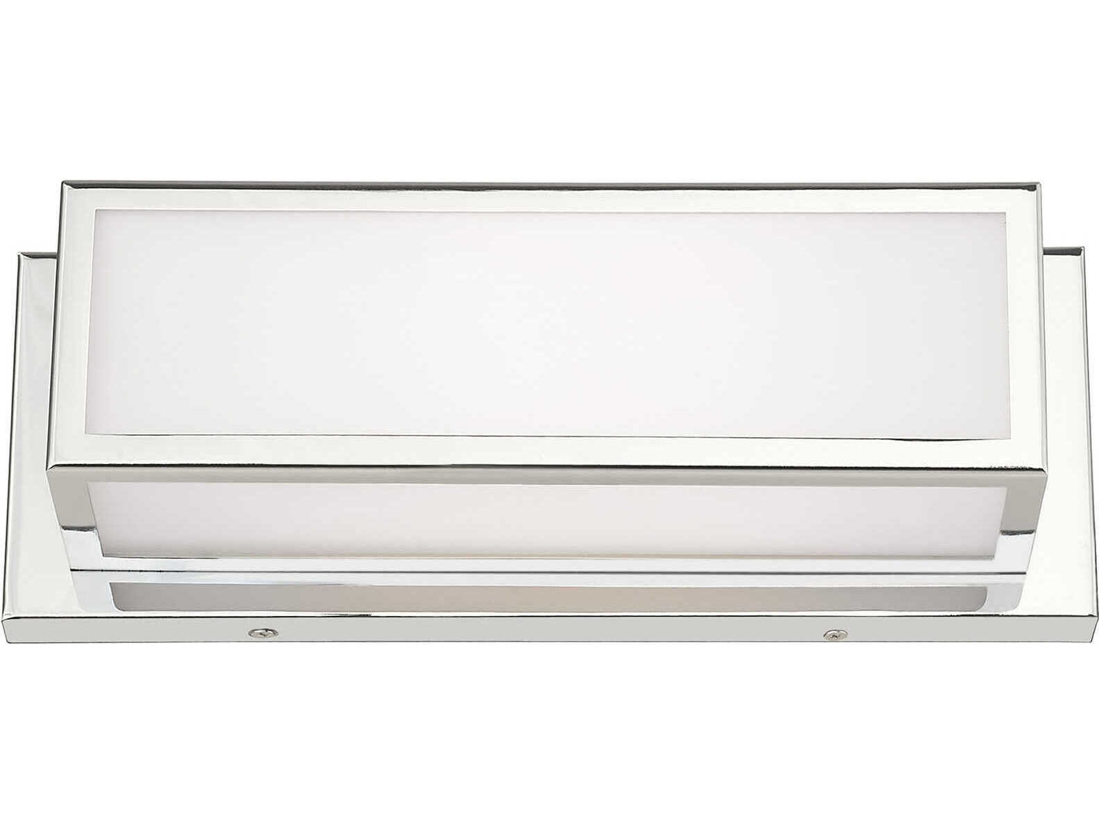 Livex Lighting Sutter 1-Light Polished Chrome White Glass LED Wall Sconce