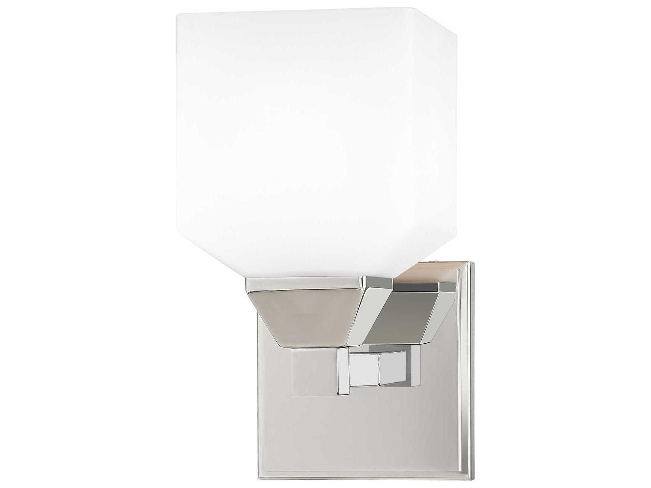 Livex Lighting Aragon 1-Light Polished Chrome Glass Wall Sconce