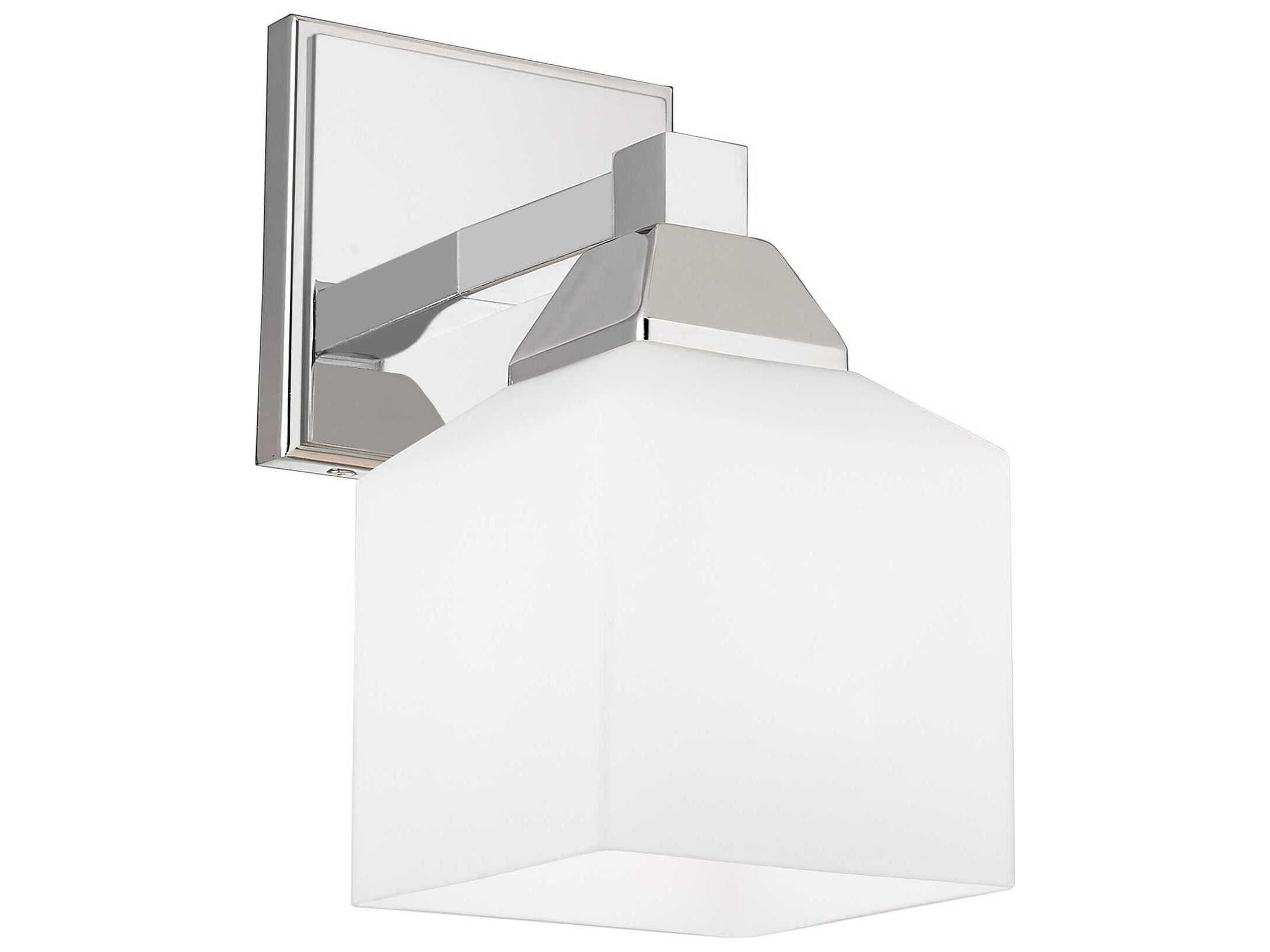 Livex Lighting Aragon 1-Light Polished Chrome Glass Wall Sconce