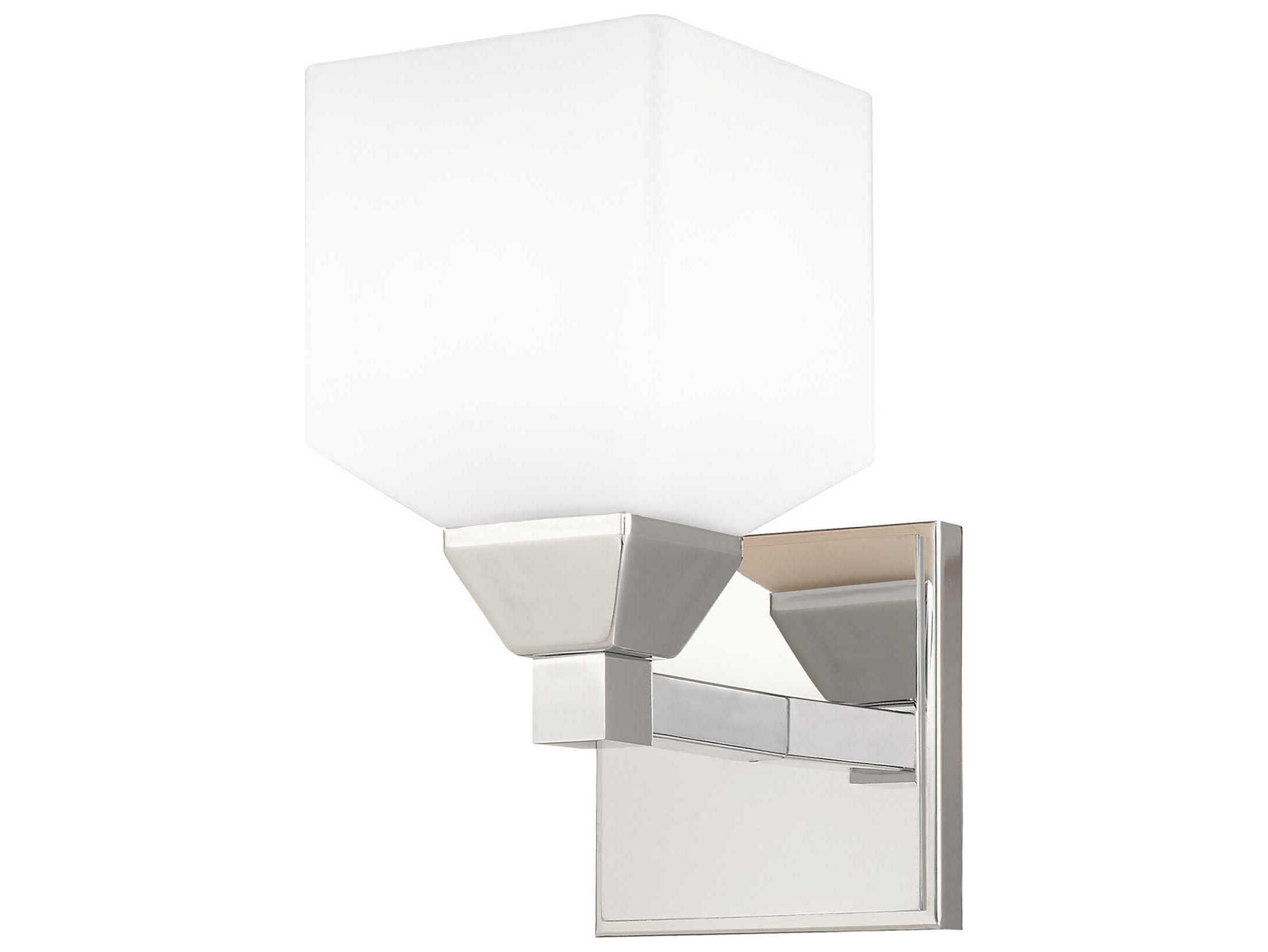 Livex Lighting Aragon 1-Light Polished Chrome Glass Wall Sconce