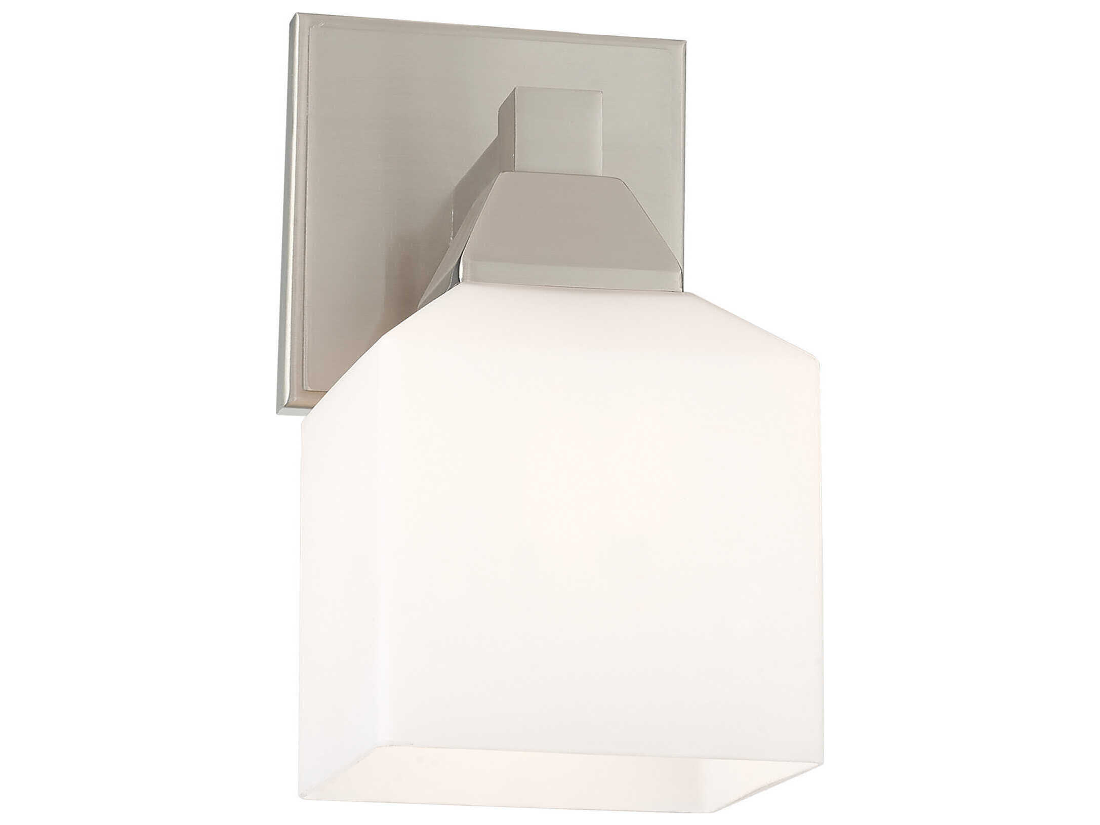 Livex Lighting Aragon 1-Light Brushed Nickel Glass Wall Sconce