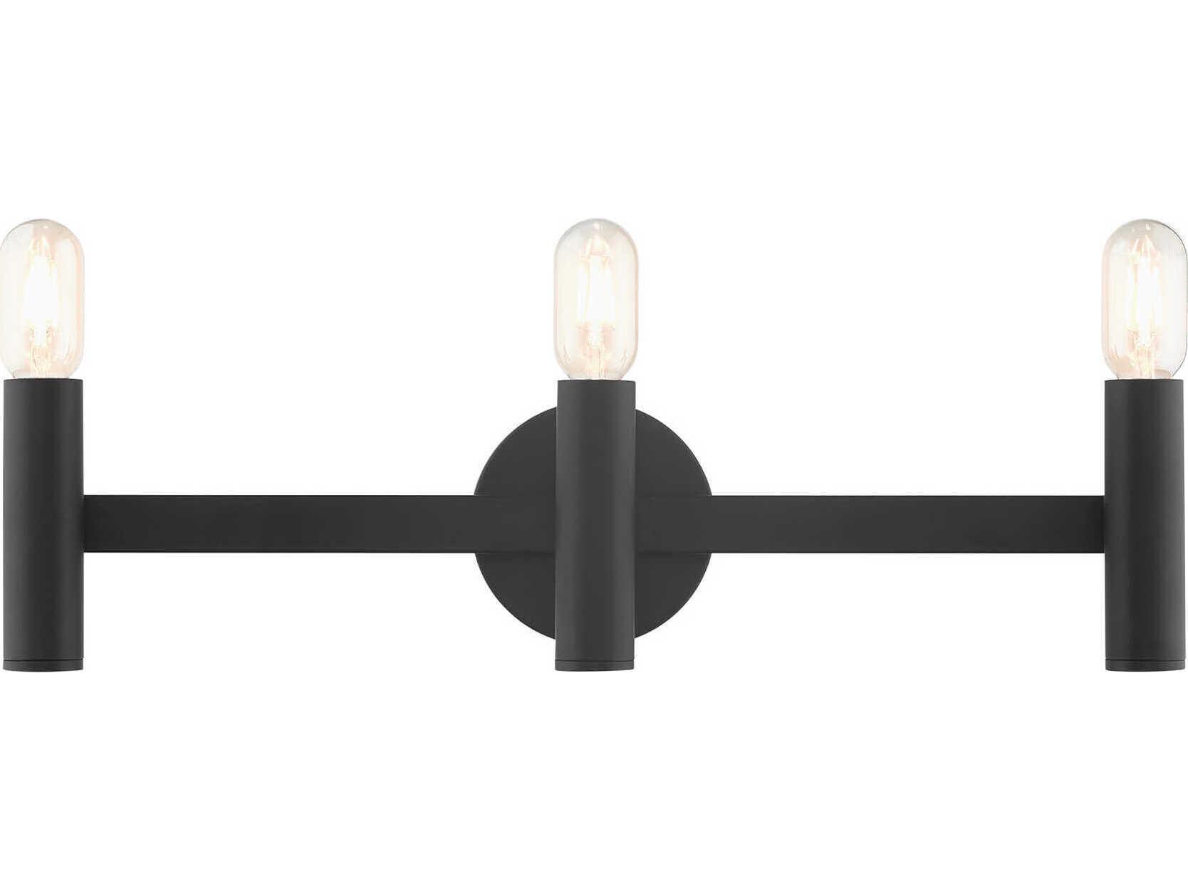 Livex Lighting Copenhagen 3-Light Black Vanity Light