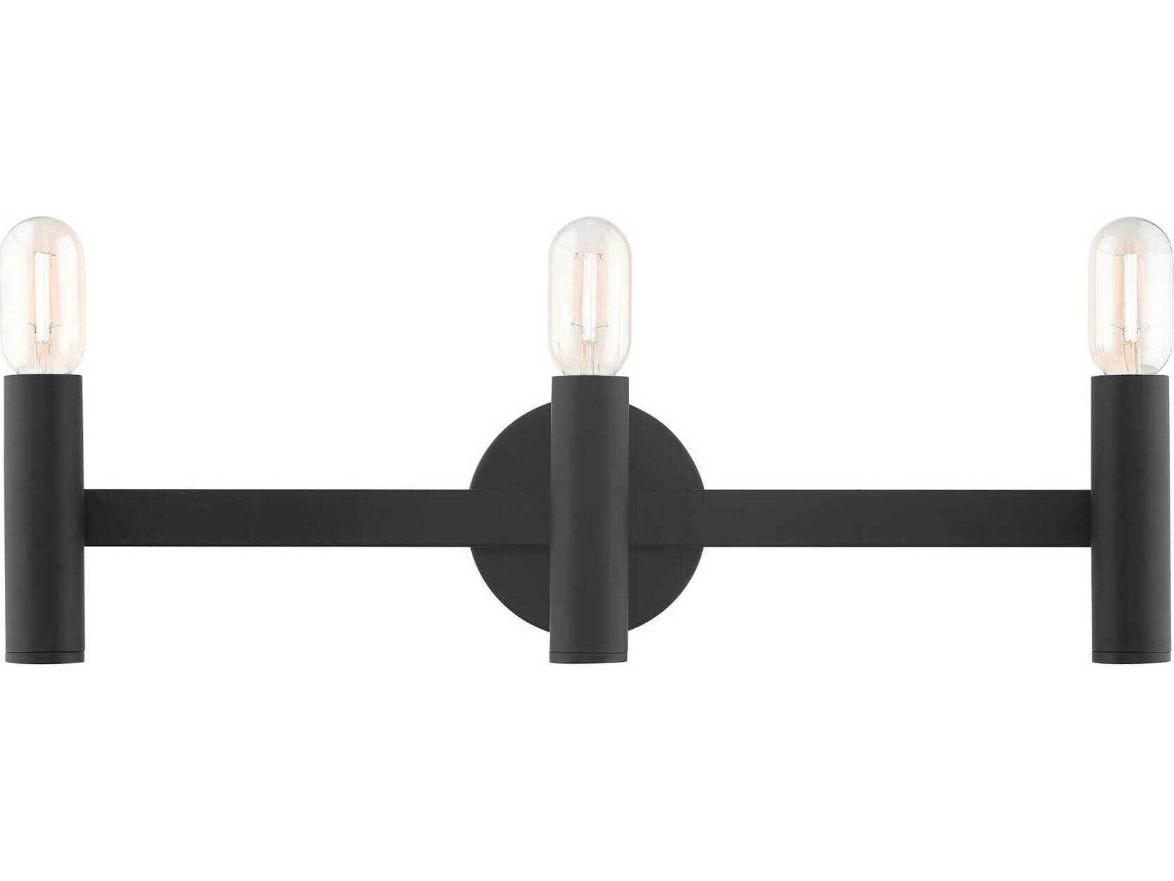 Livex Lighting Copenhagen 3-Light Black Vanity Light