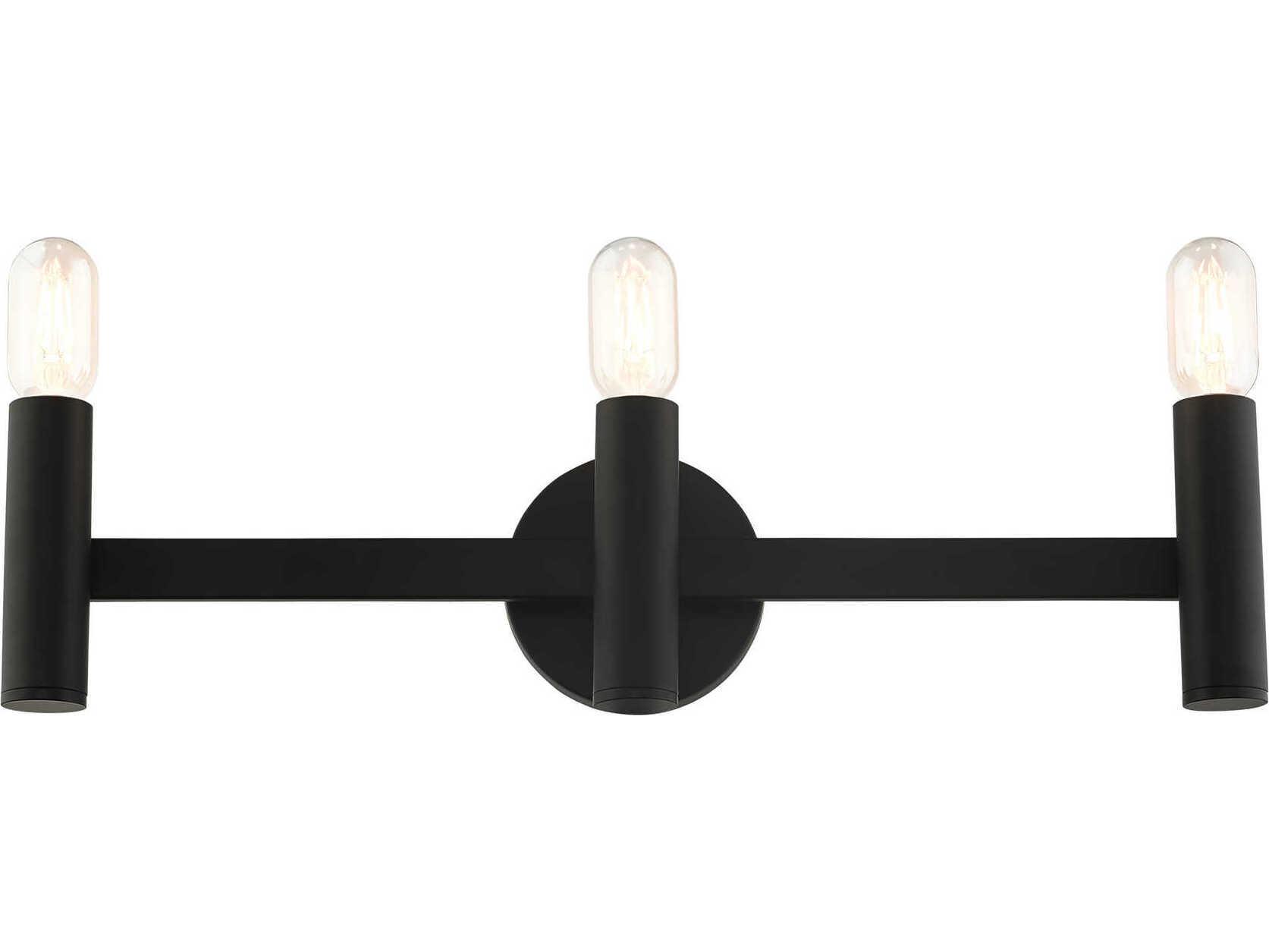 Livex Lighting Copenhagen 3-Light Black Vanity Light