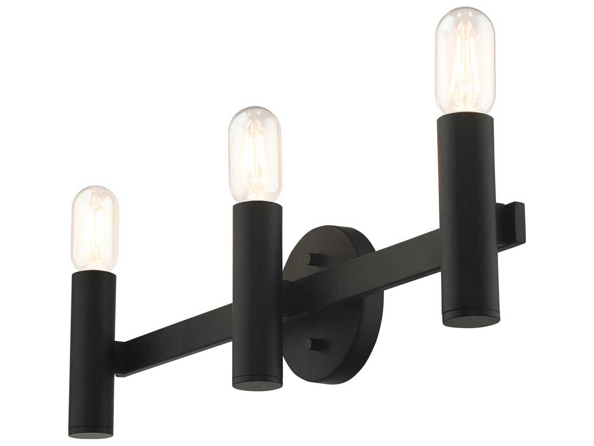 Livex Lighting Copenhagen 3-Light Black Vanity Light