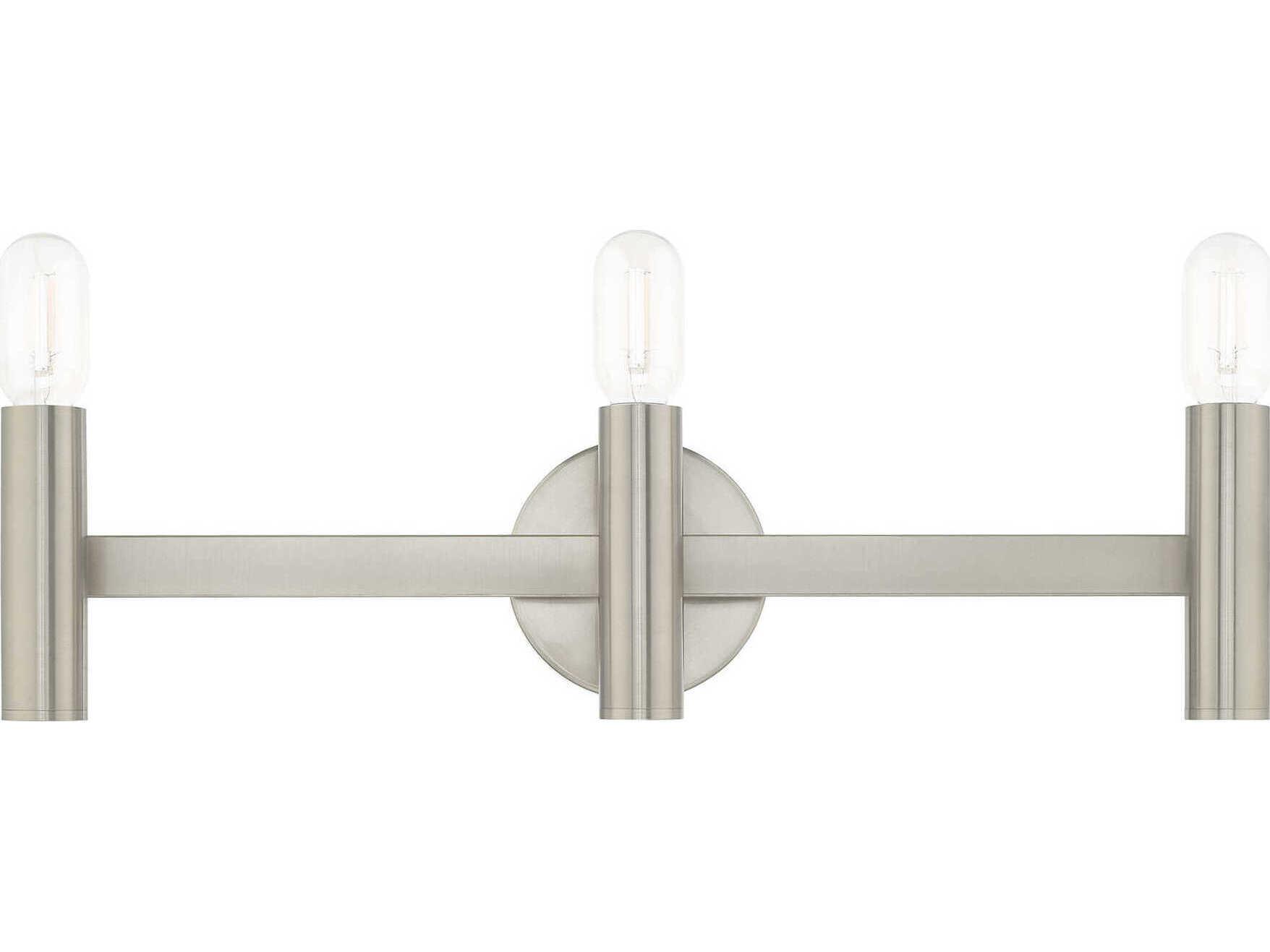 Livex Lighting Copenhagen 3-Light Brushed Nickel Vanity Light