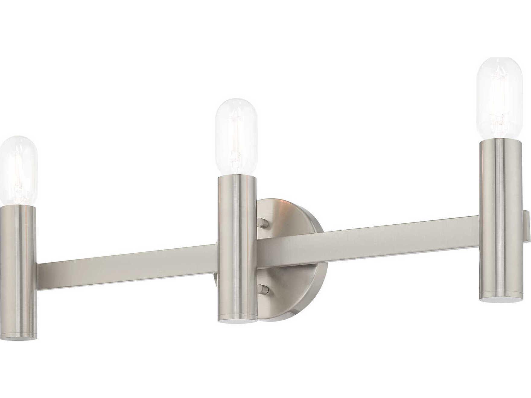 Livex Lighting Copenhagen 3-Light Brushed Nickel Vanity Light