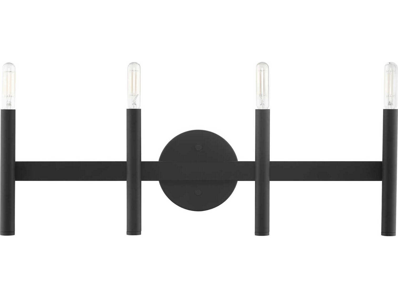Livex Lighting Copenhagen 4-Light Black Vanity Light