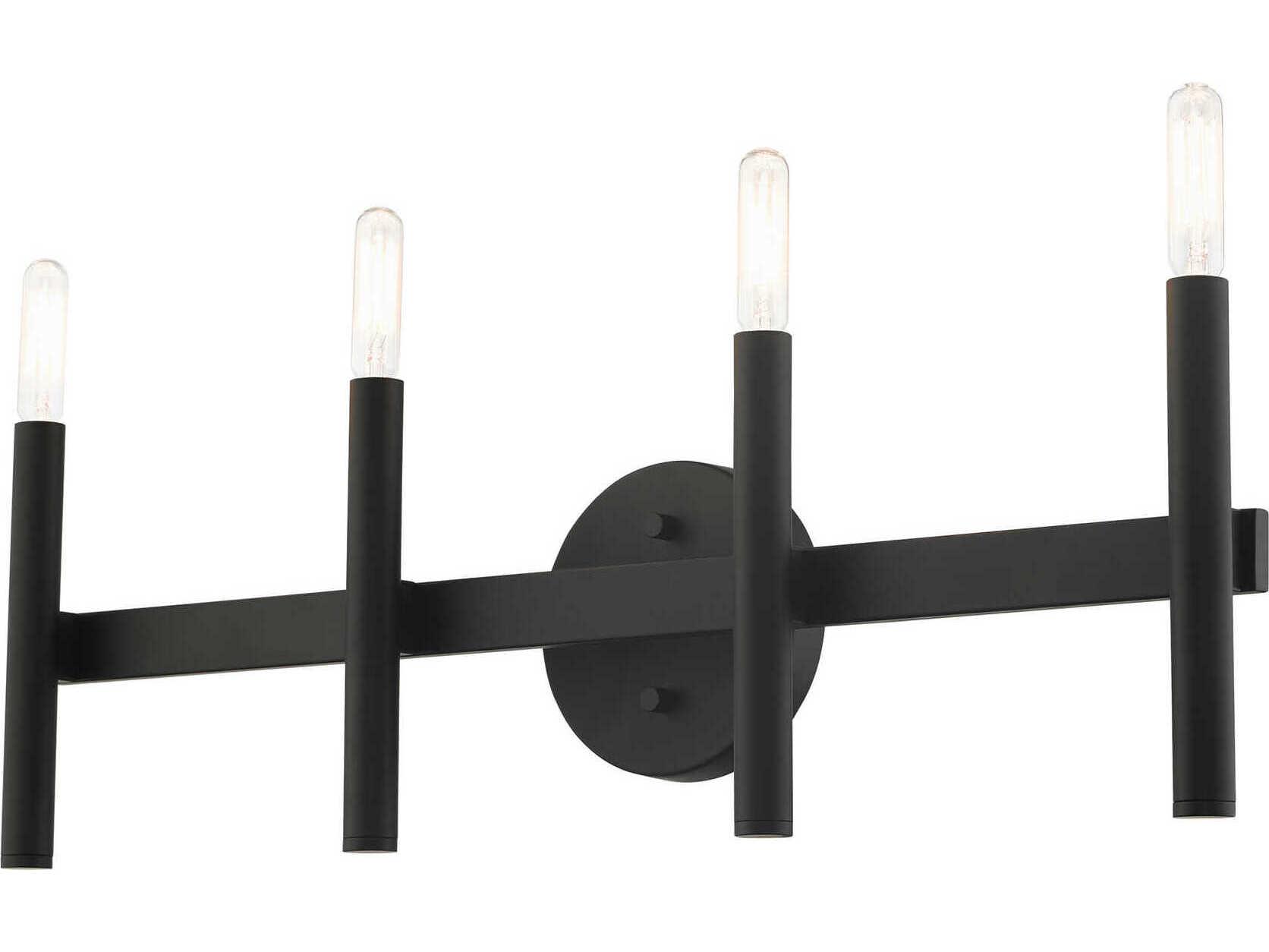 Livex Lighting Copenhagen 4-Light Black Vanity Light