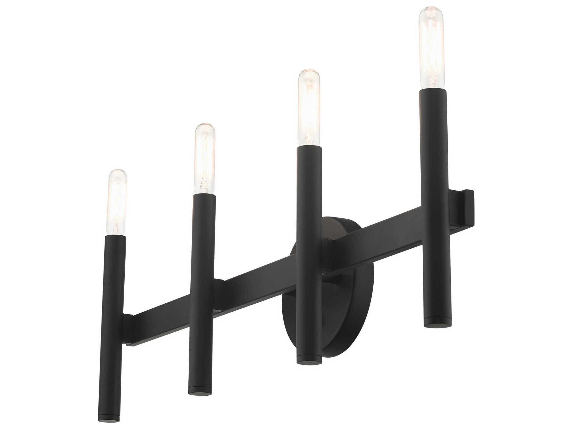 Livex Lighting Copenhagen 4-Light Black Vanity Light