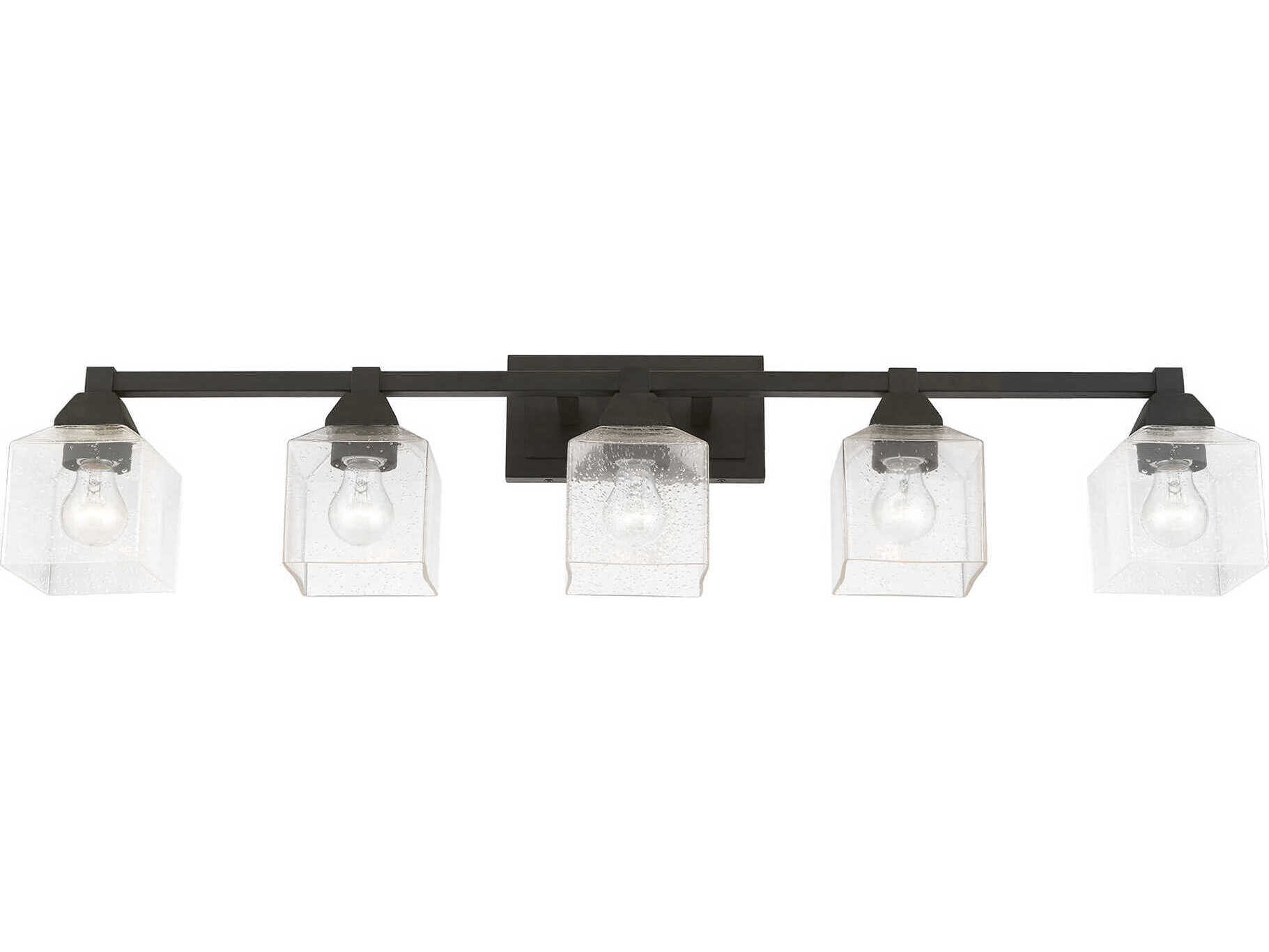 Livex Lighting Aragon 5-Light Black Glass Vanity Light