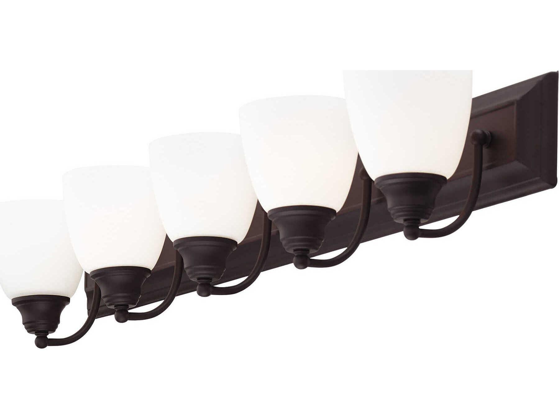 Livex Lighting Springfield 5-Light Bronze Glass Vanity Light