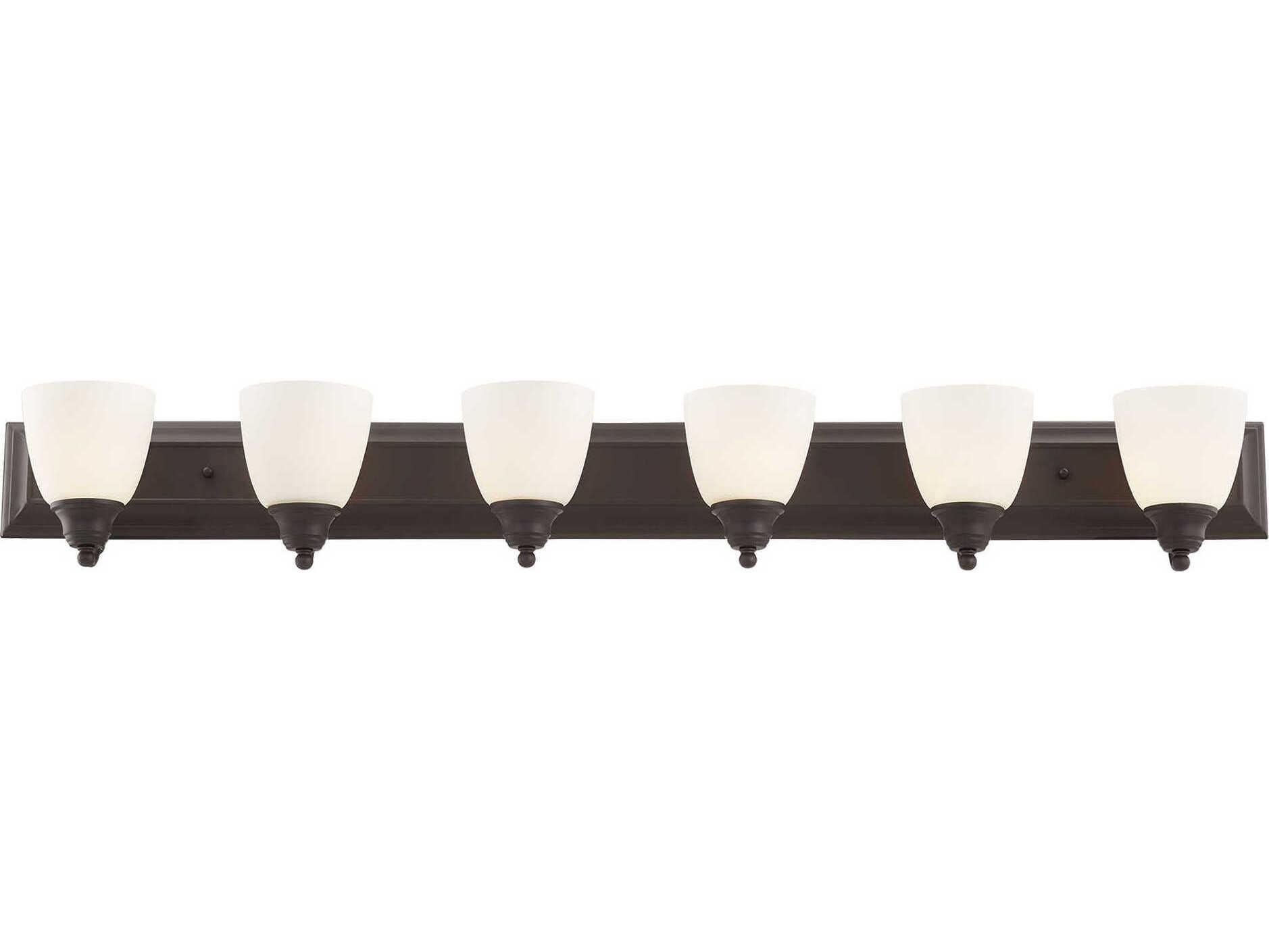 Livex Lighting Springfield 6-Light Bronze Glass Vanity Light