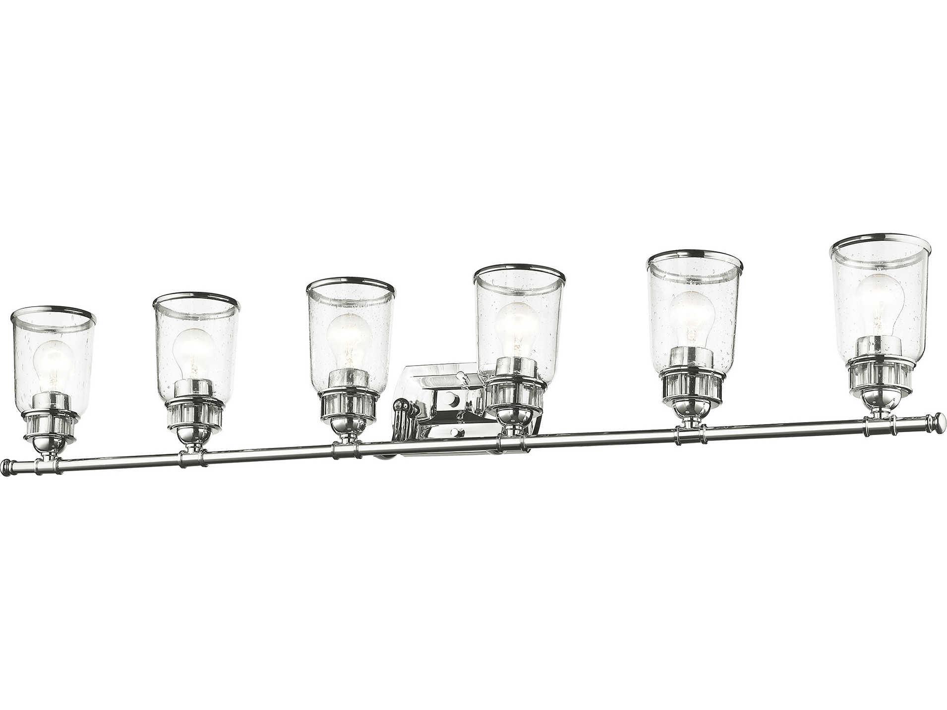 Livex Lighting Lawrenceville 6-Light Polished Chrome Glass Vanity Light