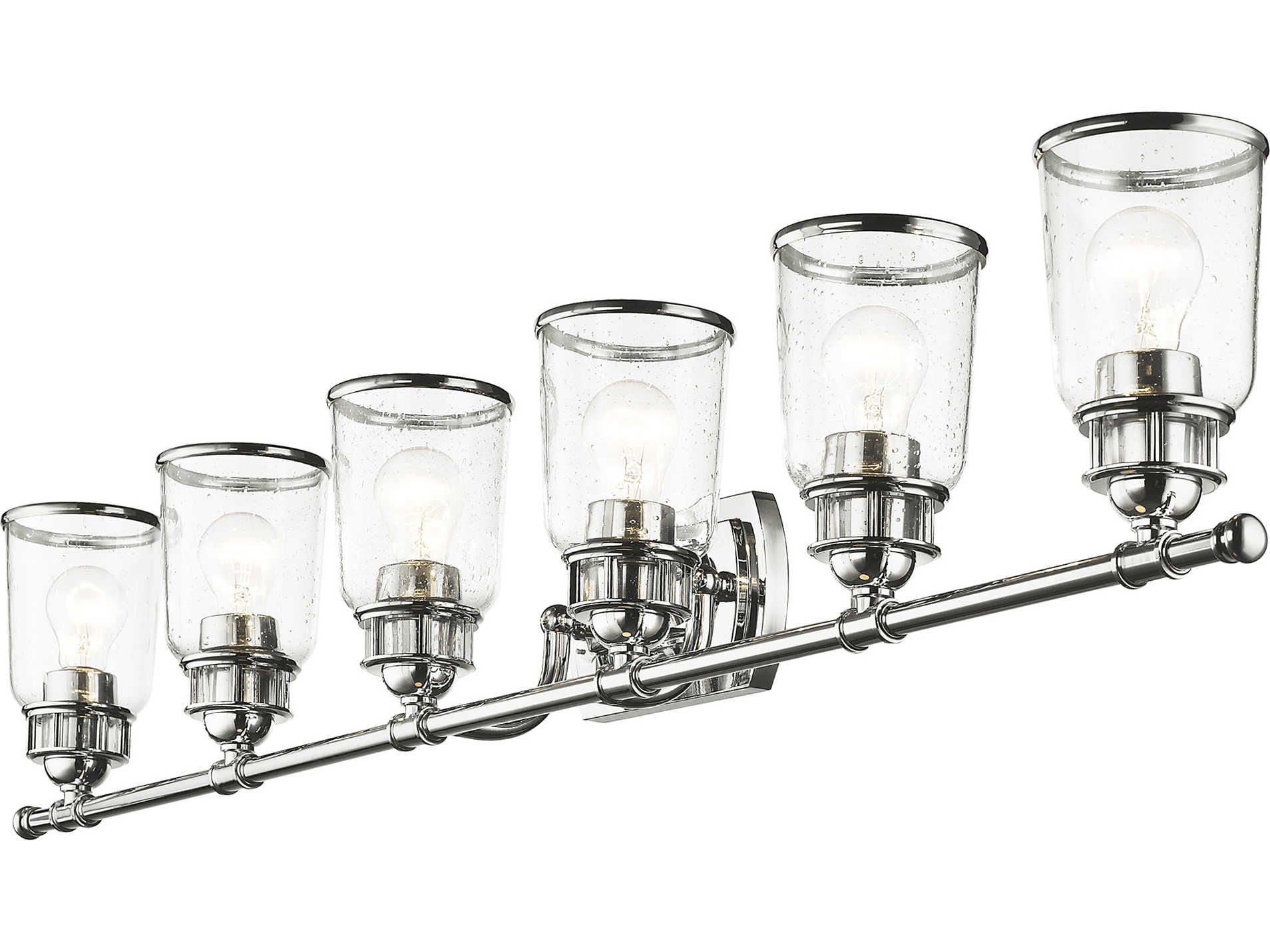 Livex Lighting Lawrenceville 6-Light Polished Chrome Glass Vanity Light