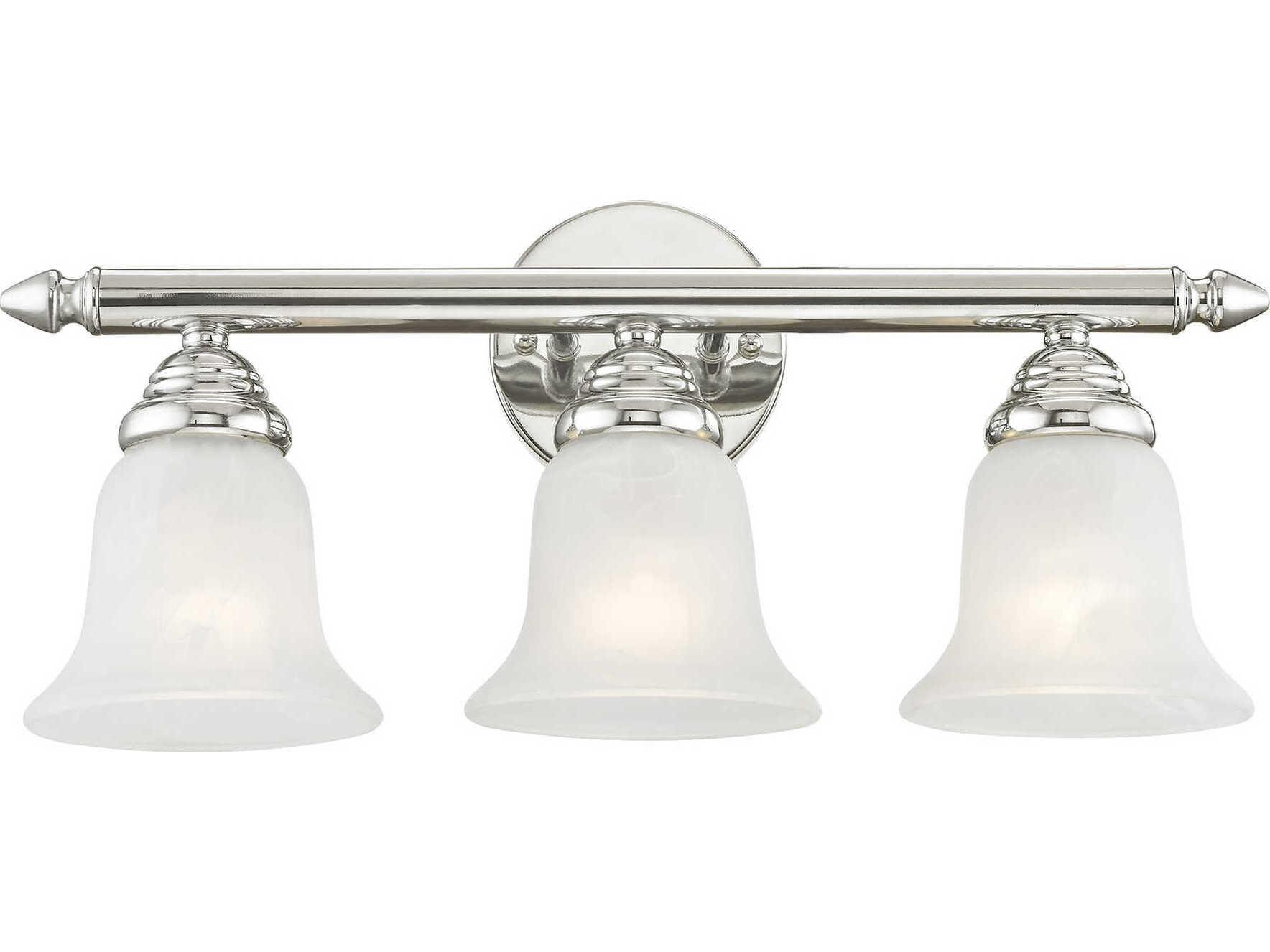 Livex Lighting Neptune 3-Light Polished Chrome Glass Vanity Light