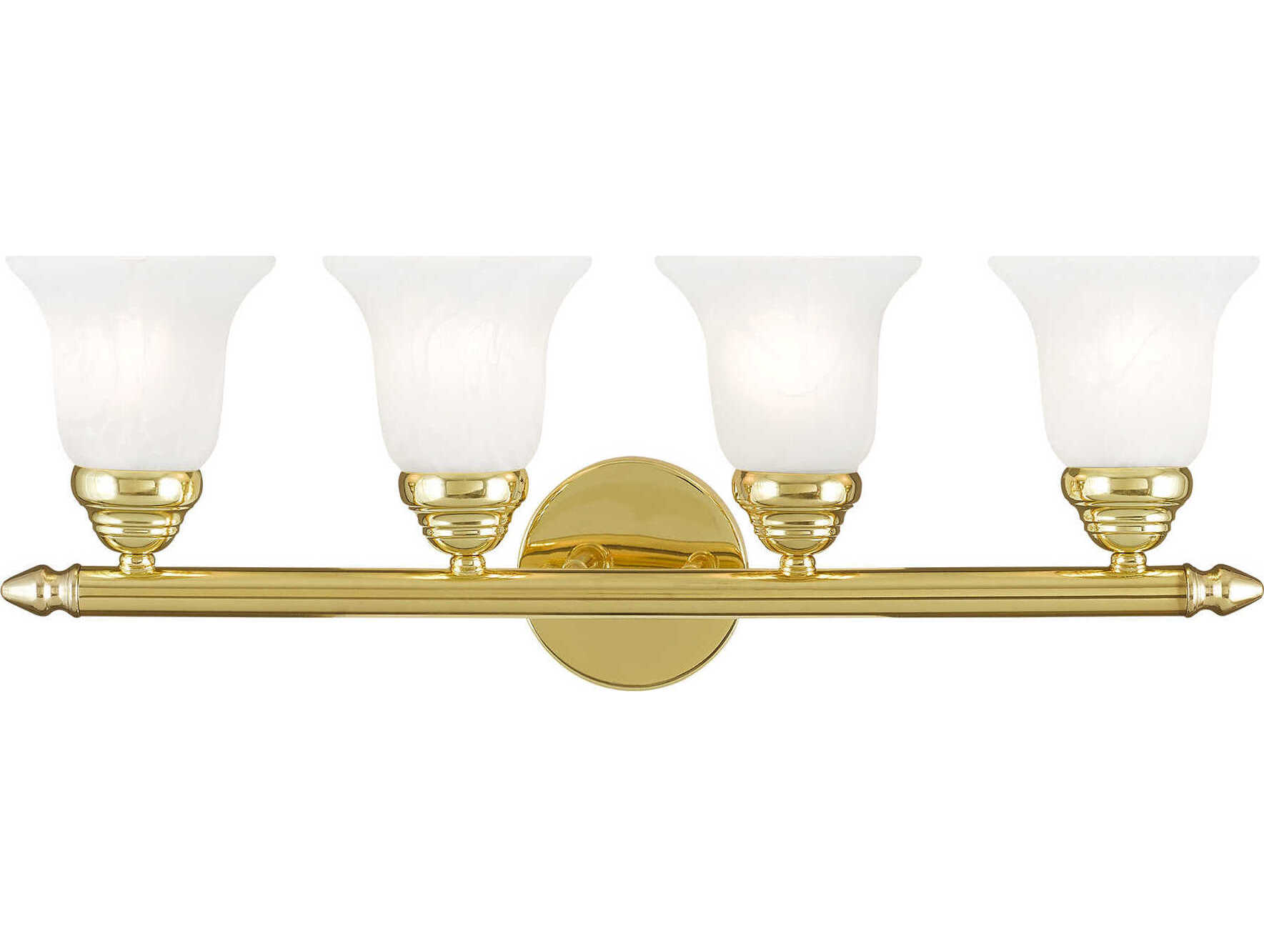 Livex Lighting Neptune 4-Light Polished Brass Glass Vanity Light
