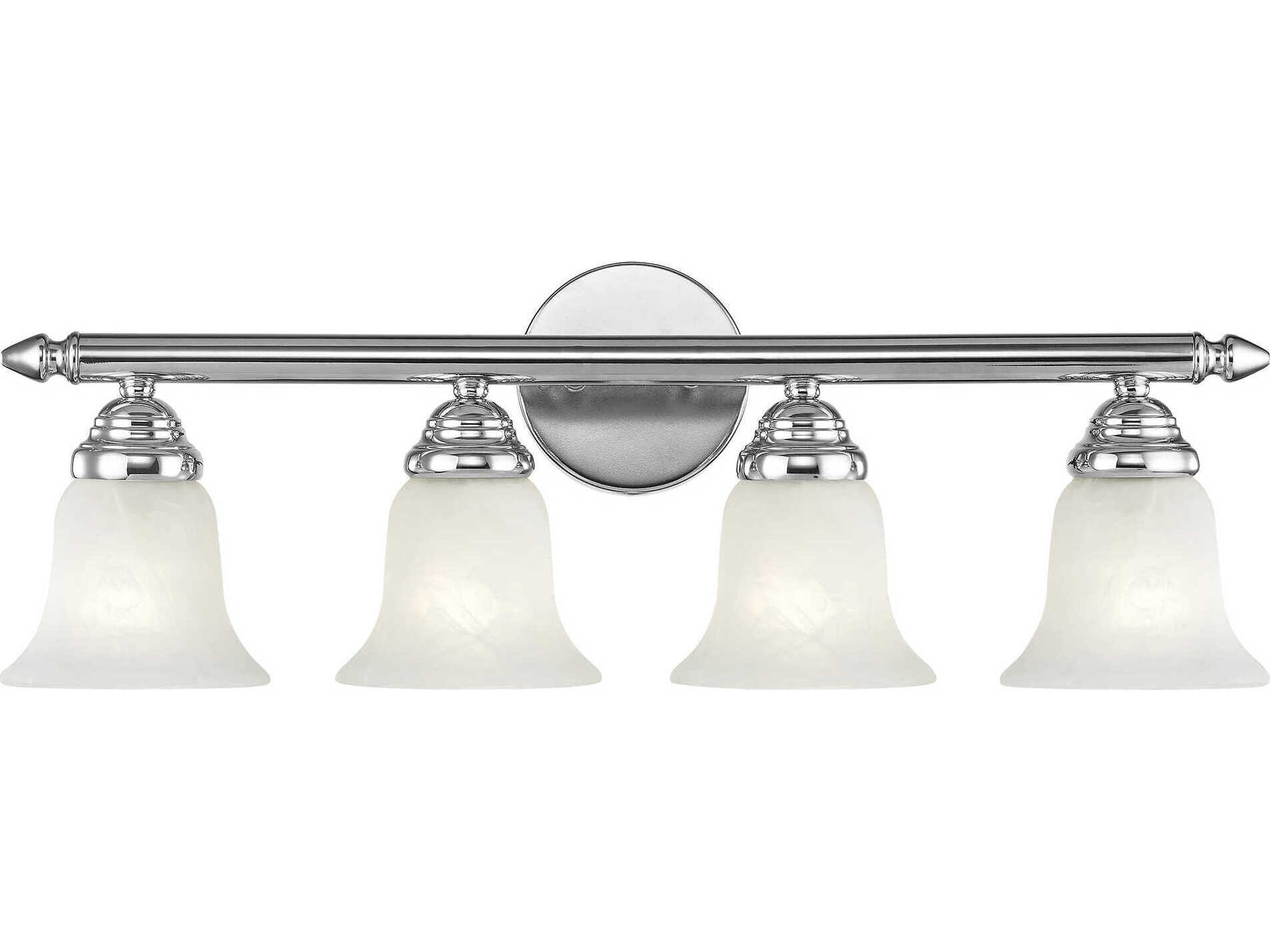 Livex Lighting Neptune 4-Light Polished Chrome Glass Vanity Light