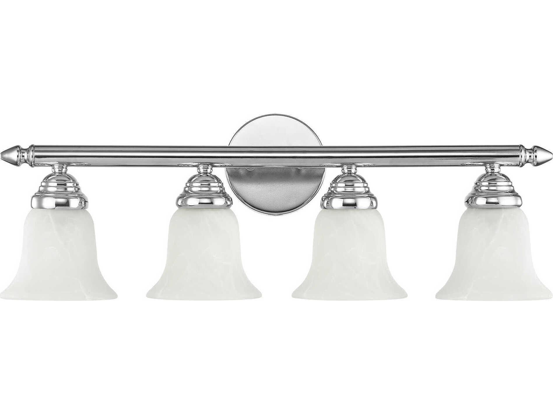 Livex Lighting Neptune 4-Light Polished Chrome Glass Vanity Light
