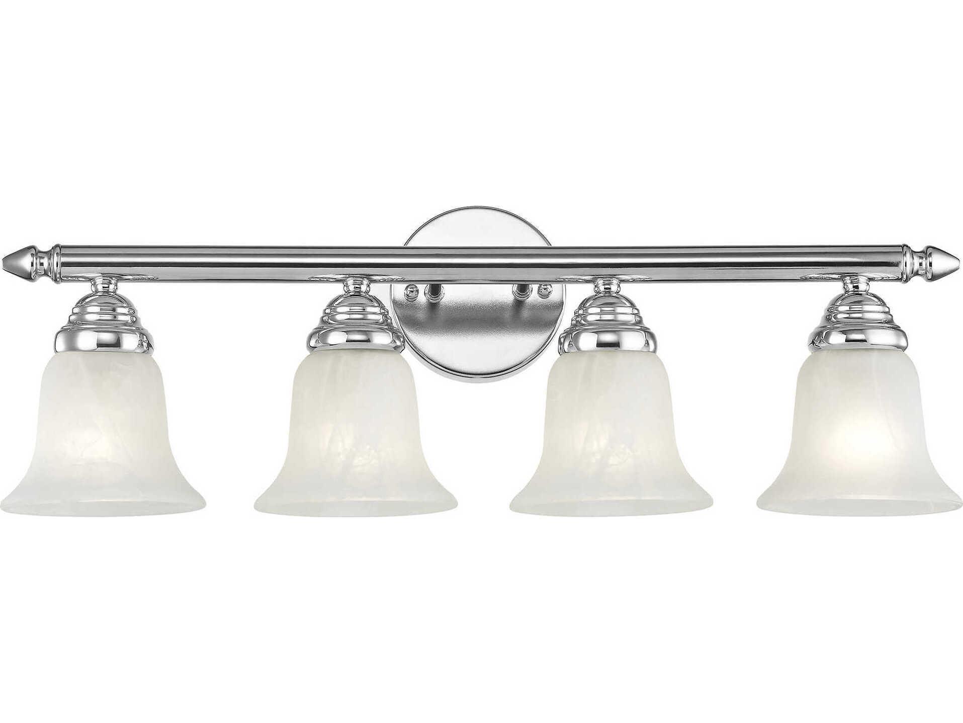 Livex Lighting Neptune 4-Light Polished Chrome Glass Vanity Light