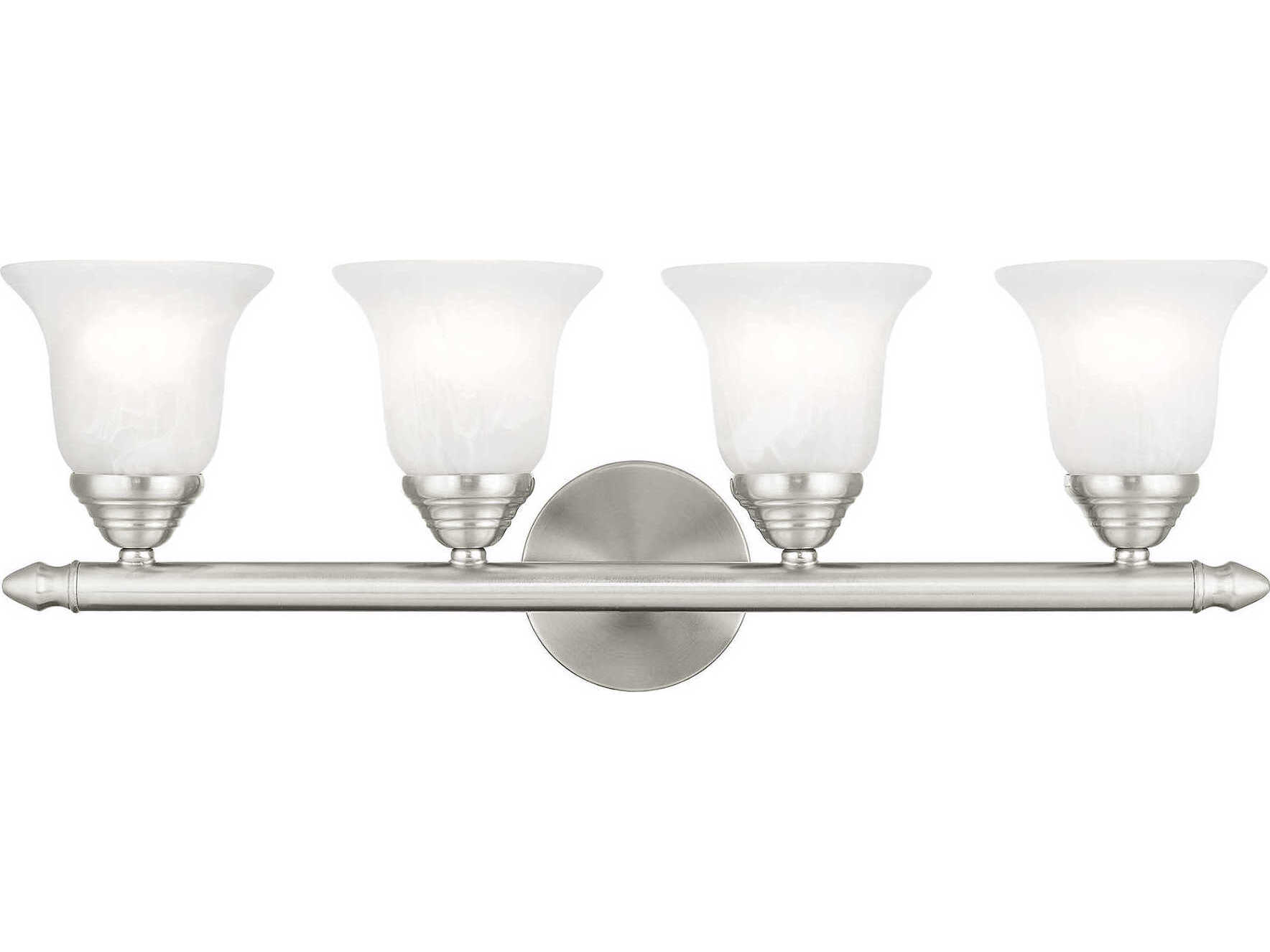 Livex Lighting Neptune 4-Light Brushed Nickel Glass Vanity Light