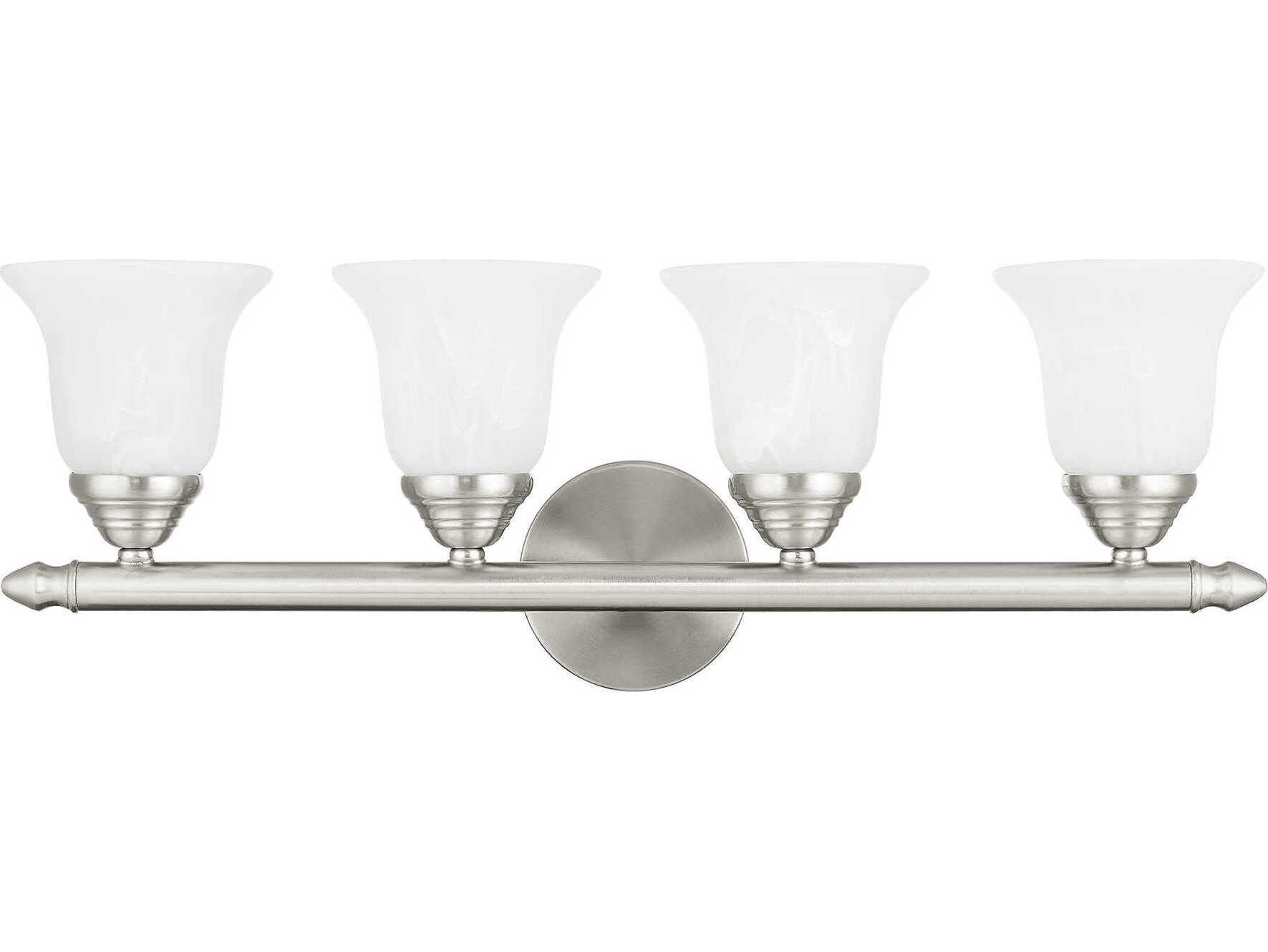 Livex Lighting Neptune 4-Light Brushed Nickel Glass Vanity Light