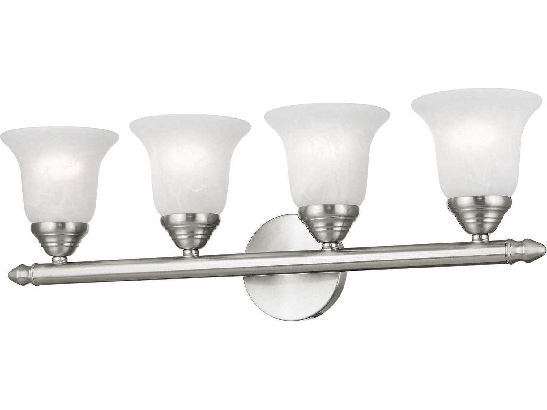 Livex Lighting Neptune 4-Light Brushed Nickel Glass Vanity Light