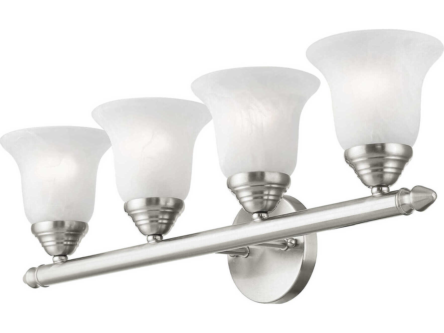 Livex Lighting Neptune 4-Light Brushed Nickel Glass Vanity Light